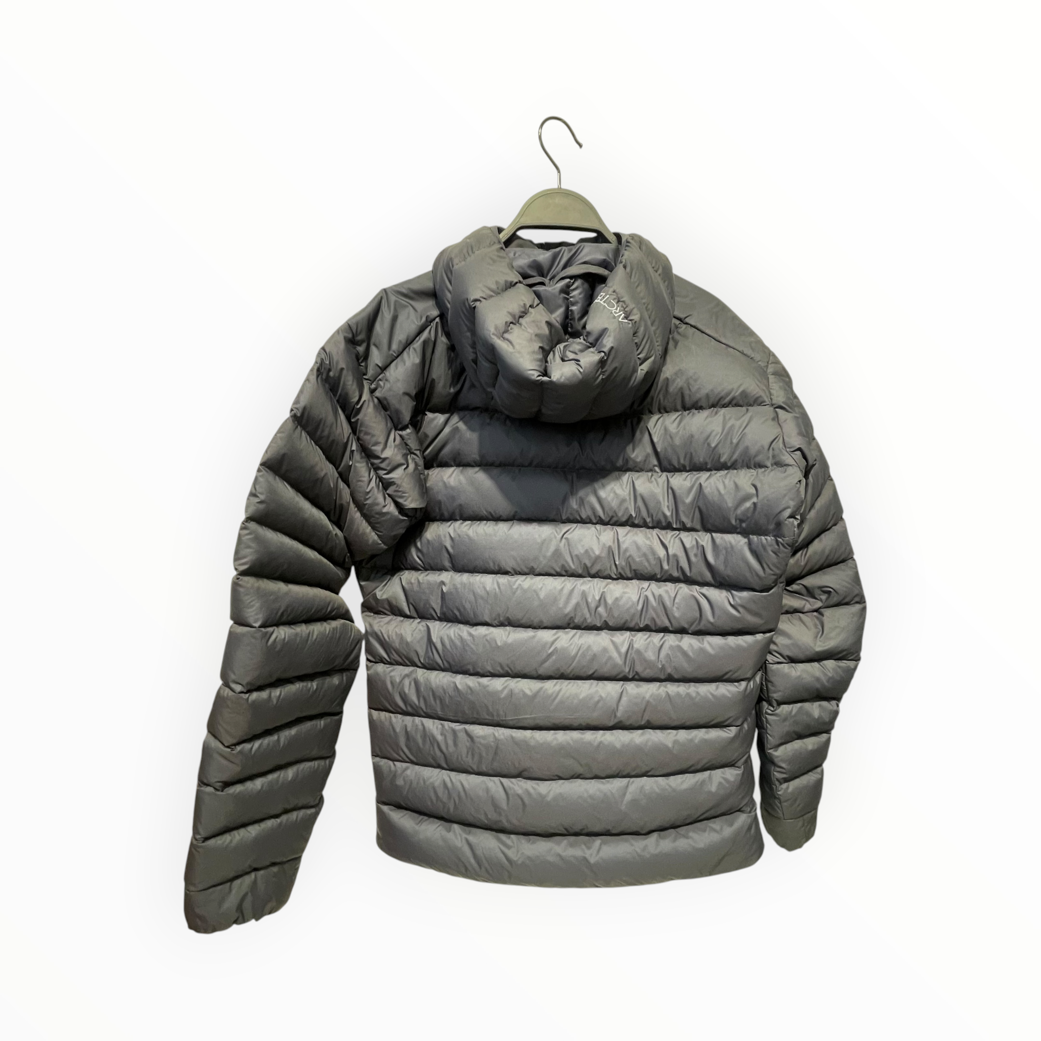ARC'TERYX VEILANCE/Puffer Jkt/S/Polyester/NVY/NEON YELLOW ZIPPER view 2