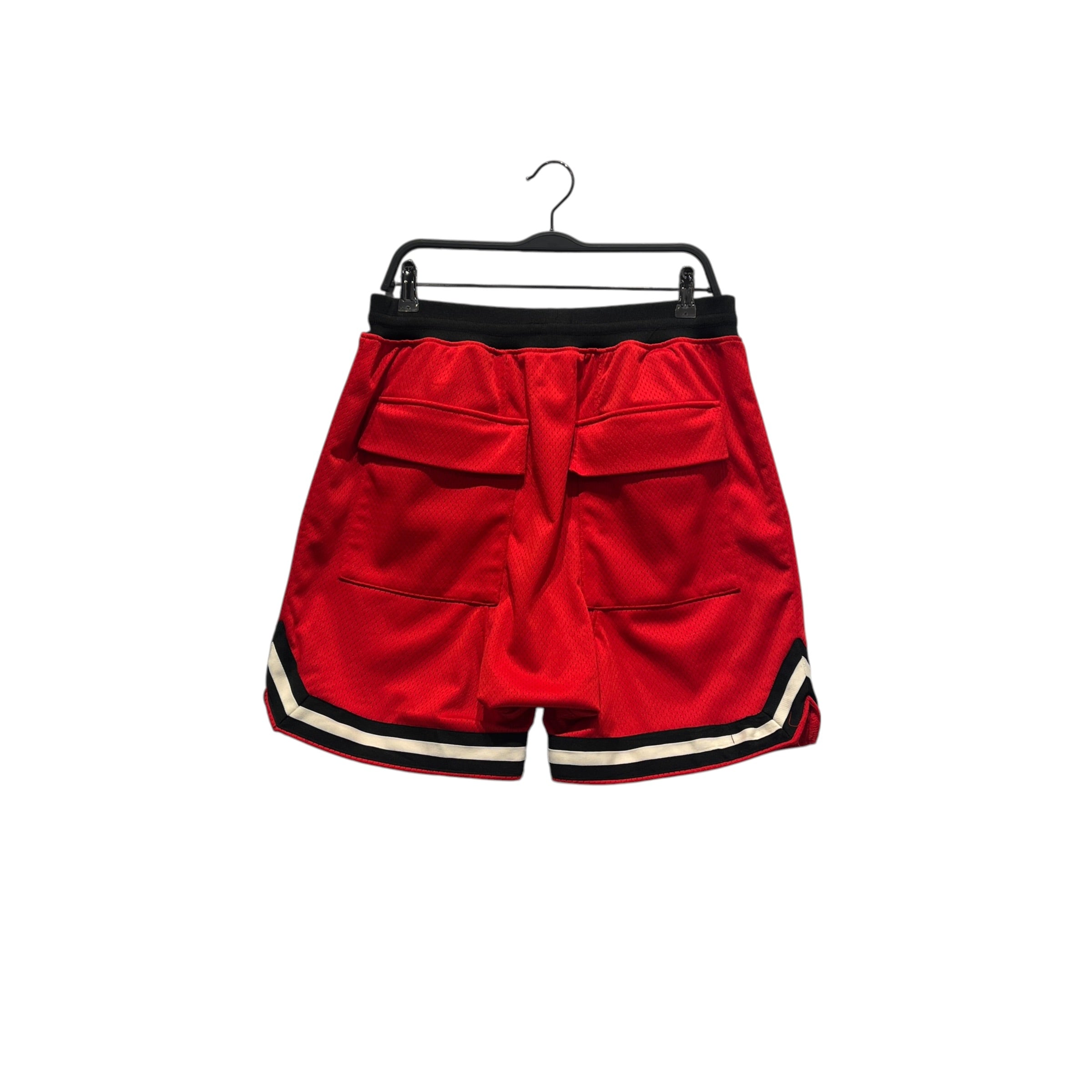 FEAR OF GOD/Shorts/M/Polyester/RED/Stripe/Red Polyamide Mesh BBall Short view 2