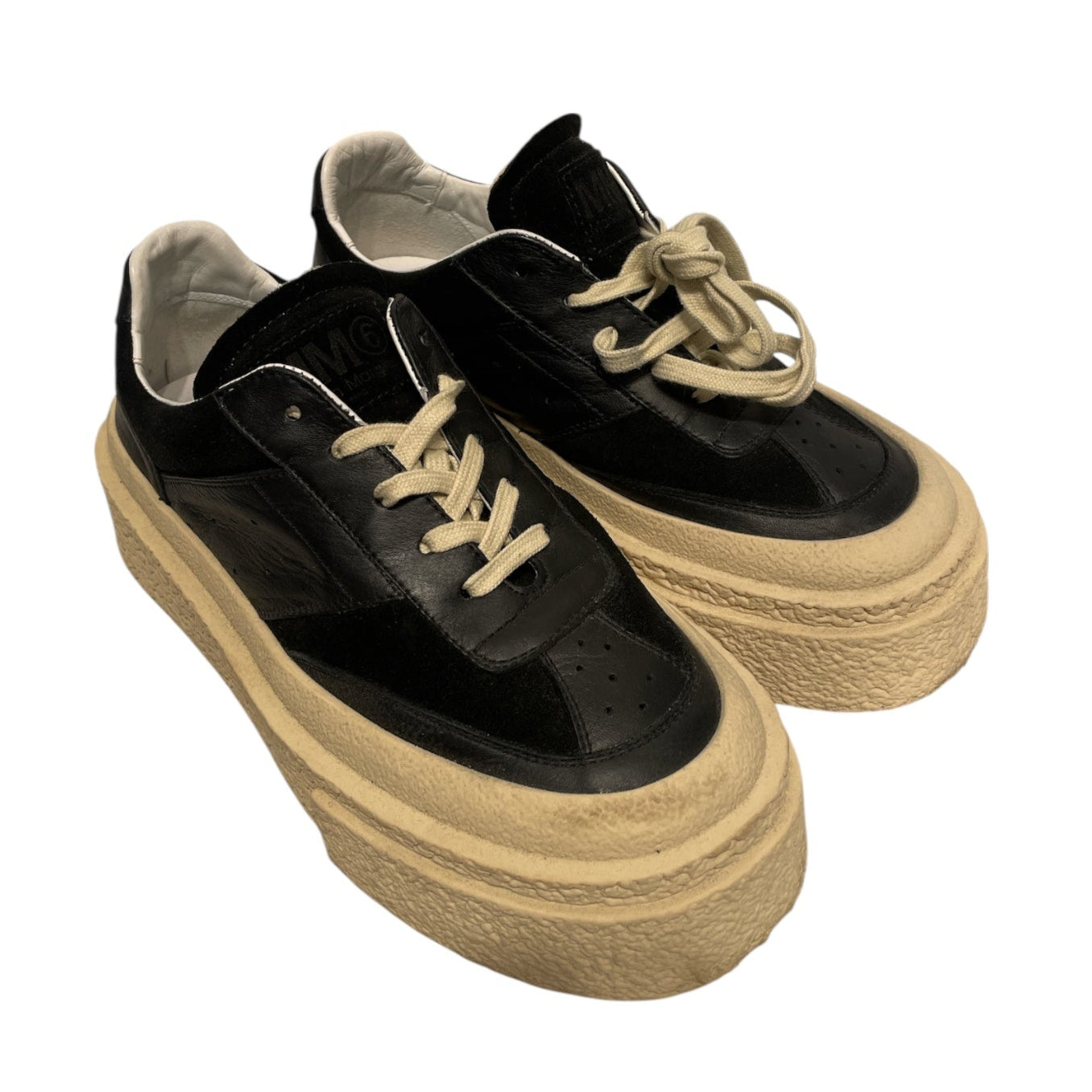 Maison Margiela/Low-Sneakers/EU 40.5/Leather/BLK/MM6 Contrasting Platform view 1