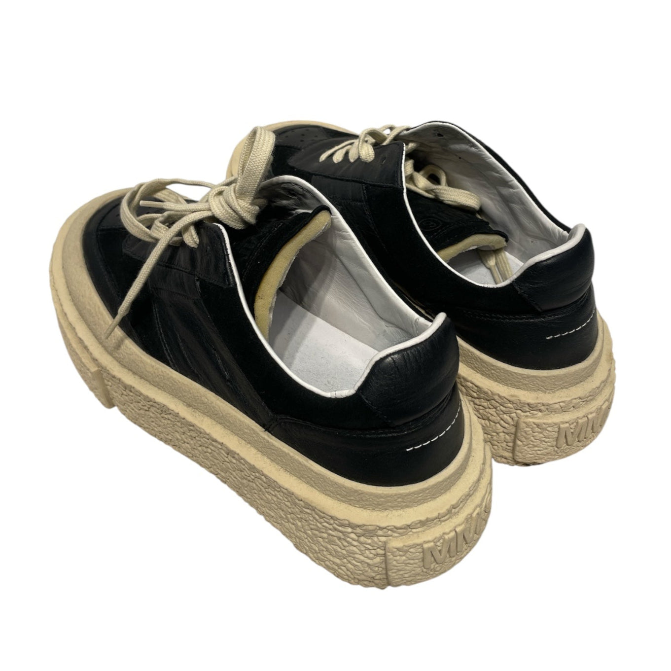 Maison Margiela/Low-Sneakers/EU 40.5/Leather/BLK/MM6 Contrasting Platform view 2