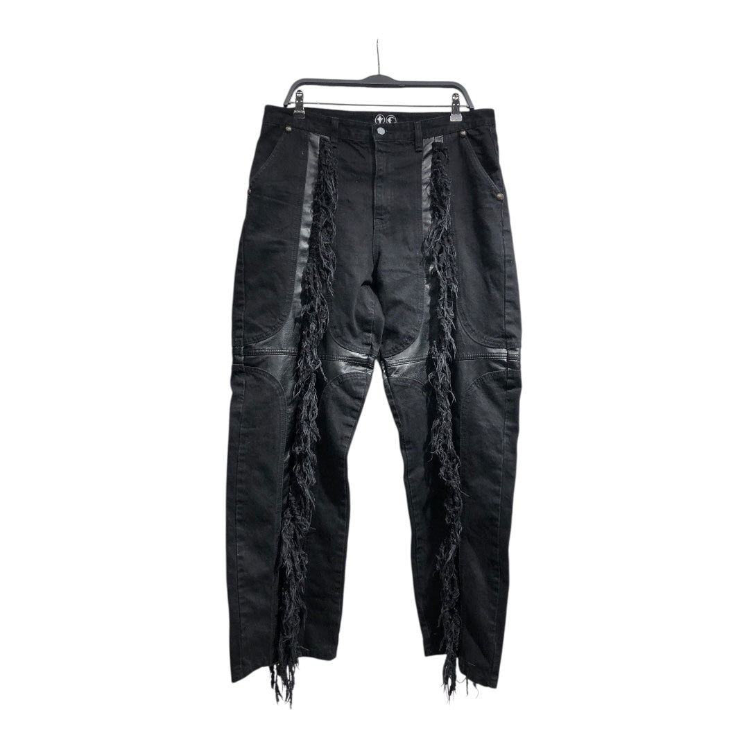 Thug Club/Pants/3/Cotton/BLK/huge cross pattern with fringe view 1
