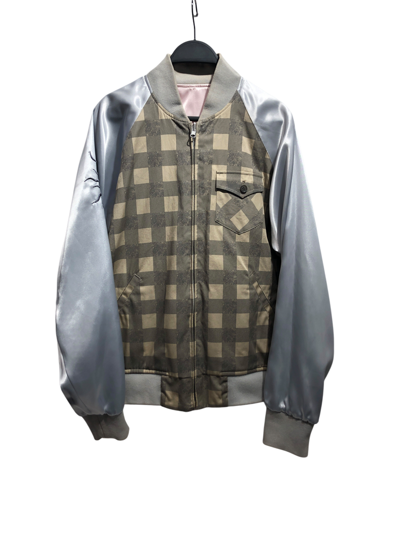 PPFM/Reversible Baseball Jkt/PNK/PLAID