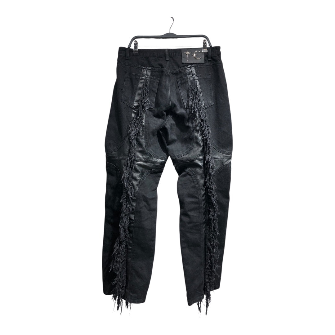 Thug Club/Pants/3/Cotton/BLK/huge cross pattern with fringe view 2