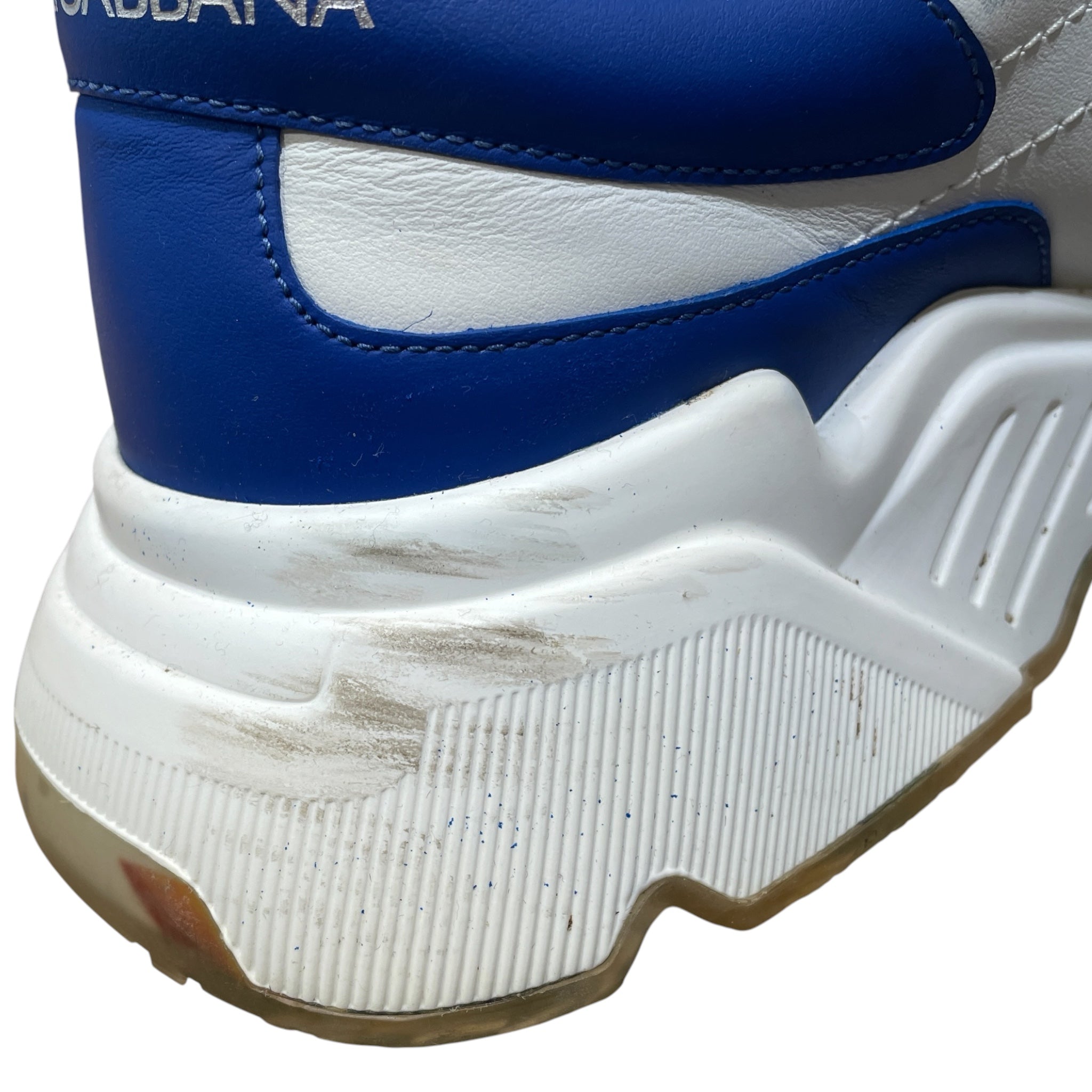 DOLCE&GABBANA/Low-Sneakers/UK 9/Leather/WHT/Daymaster White/Blue view 4