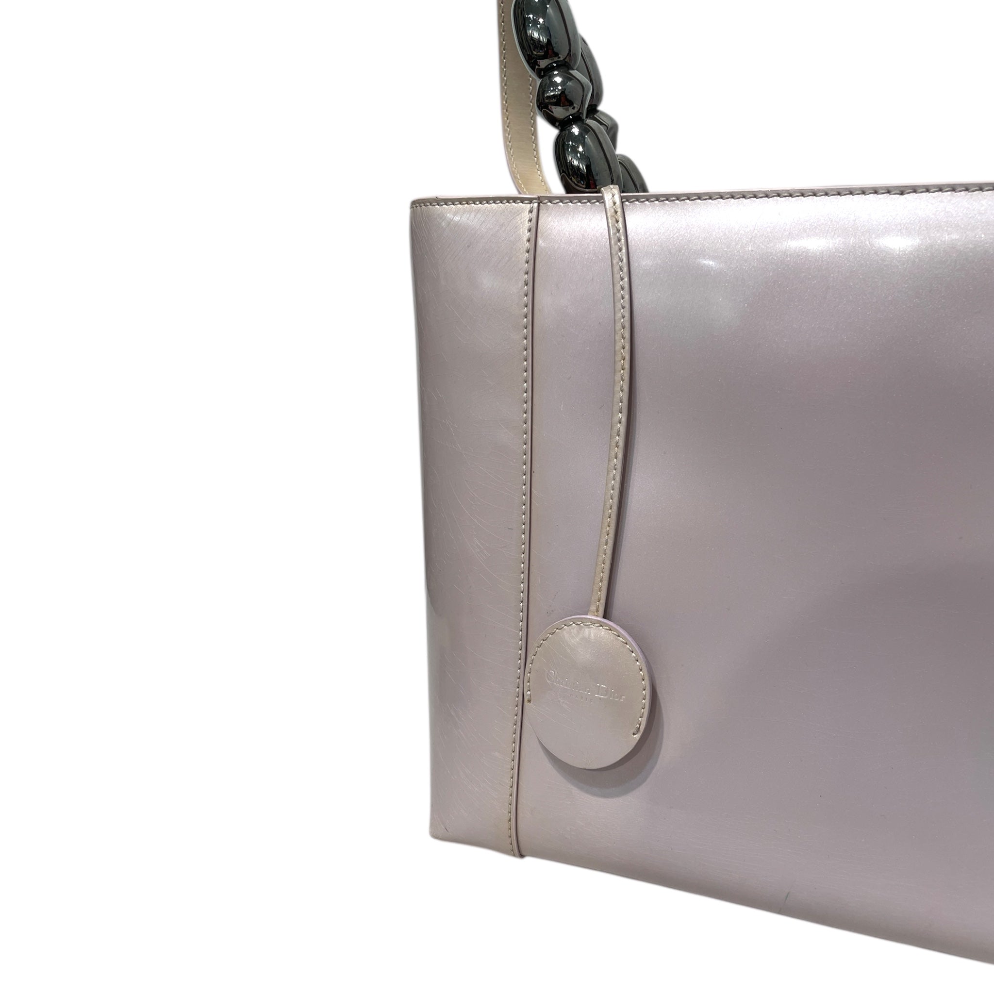 Christian Dior/Hand Bag/Leather/PNK/Maris Pearl Bag Patent Leather view 3