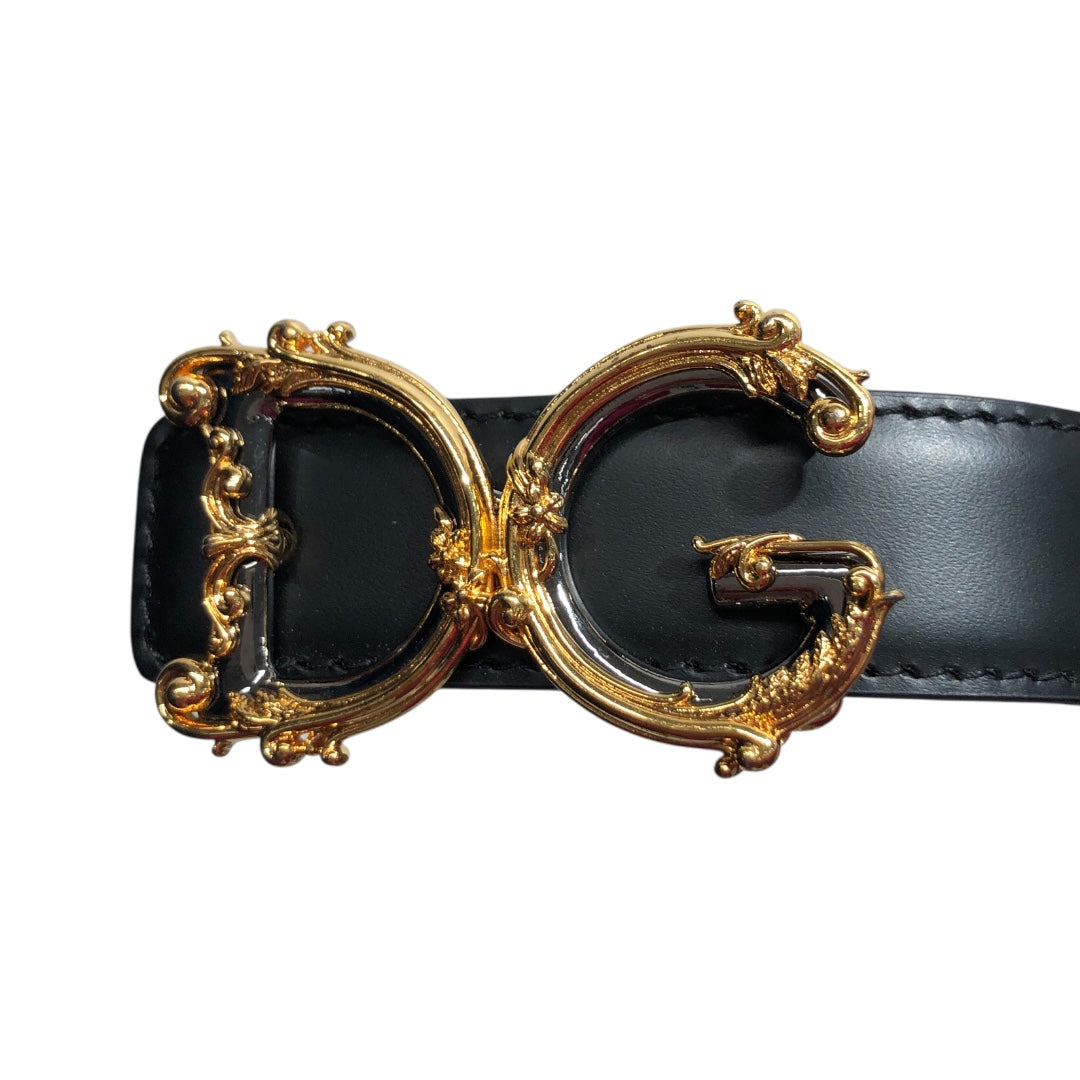 DOLCE&GABBANA/Belt/Leather/BLK/D&G silver / gold buckle 65/26 view 4