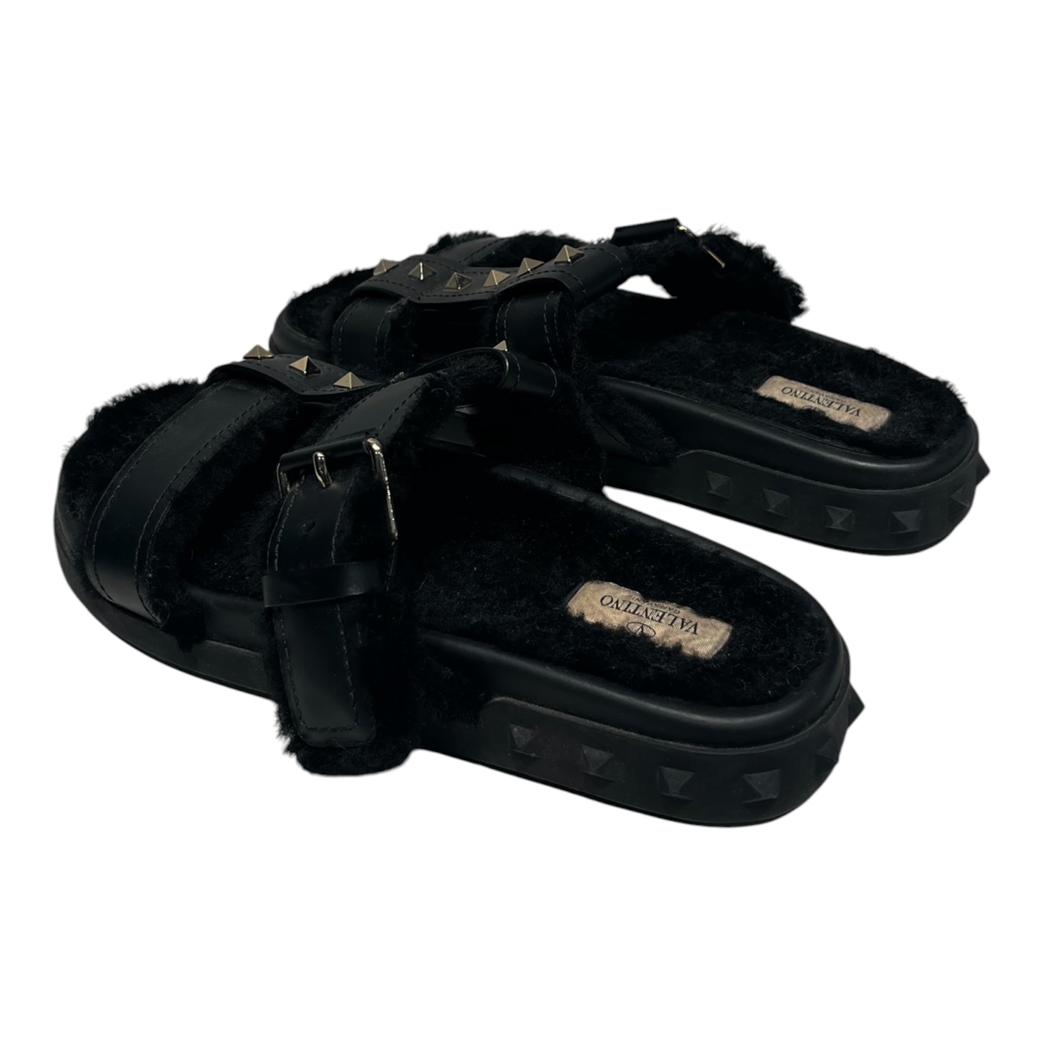 VALENTINO/Sandals/EU 41/Leather/BLK/ view 2