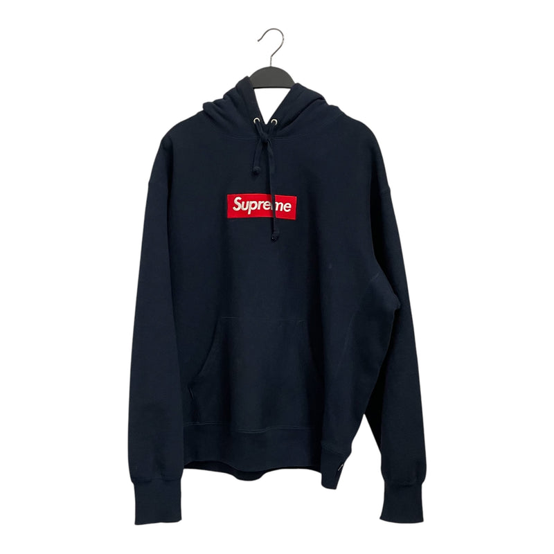 Supreme/Hoodie/M/Cotton/NVY/RED BOX LOGO HOODIE NEW