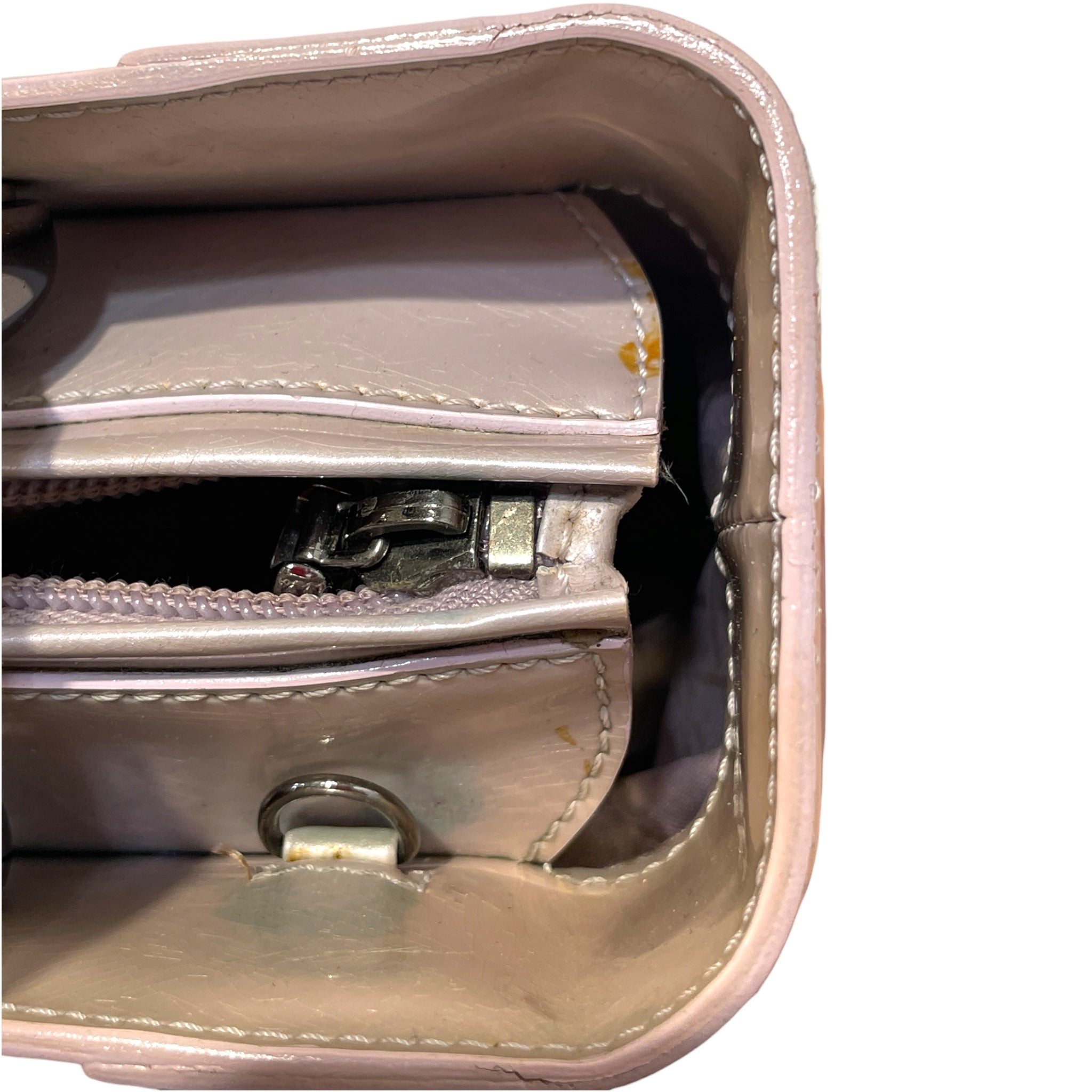 Christian Dior/Hand Bag/Leather/PNK/Maris Pearl Bag Patent Leather view 8