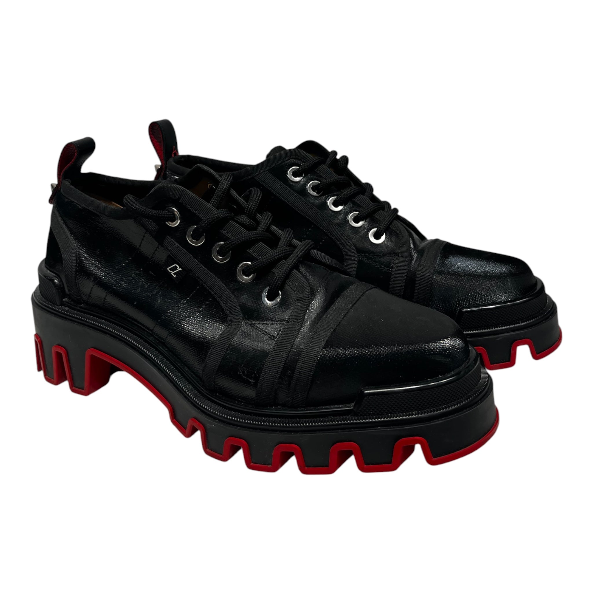 Christian Louboutin/Low-Sneakers/EU 43.5/Leather/BLK/panamic dune derbys view 1