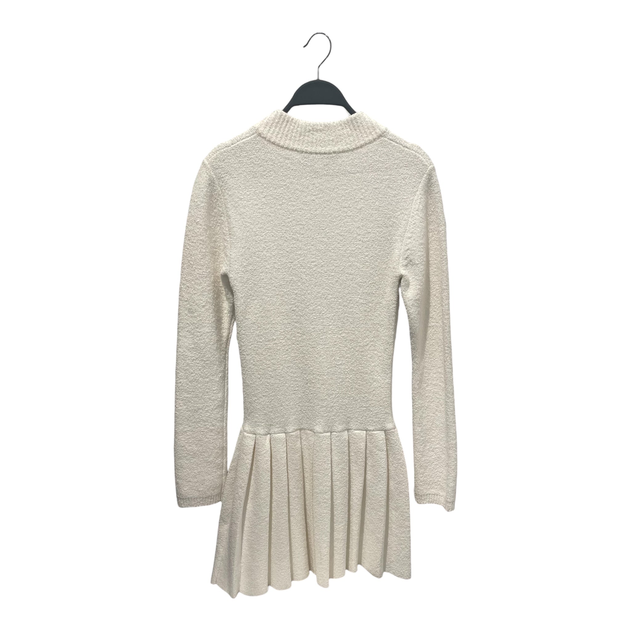 CASABLANCA/LS Dress/S/Cotton/WHT/BOUCLE CORSET PLEAT view 2