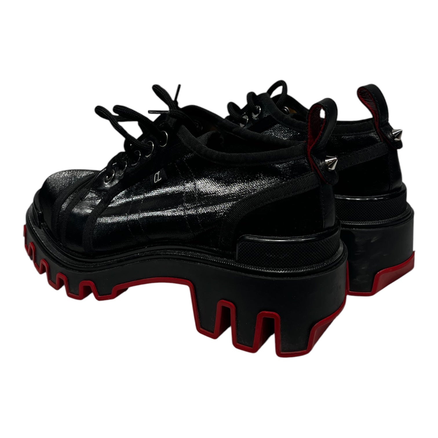 Christian Louboutin/Low-Sneakers/EU 43.5/Leather/BLK/panamic dune derbys view 2