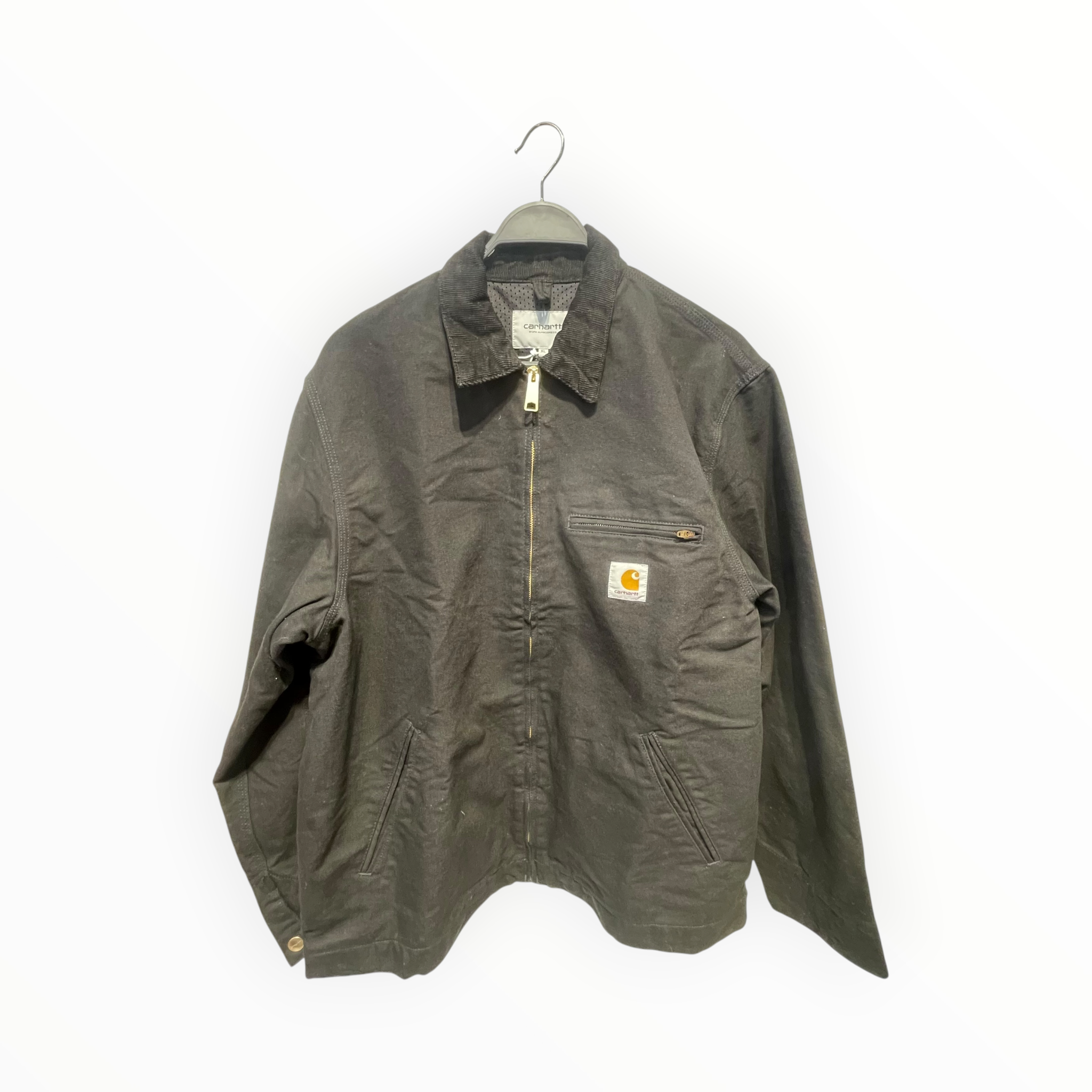 Carhartt/Quilted Jkt/XL/Cotton/GRY/CORD COLLAR CANVAS JACKET view 1