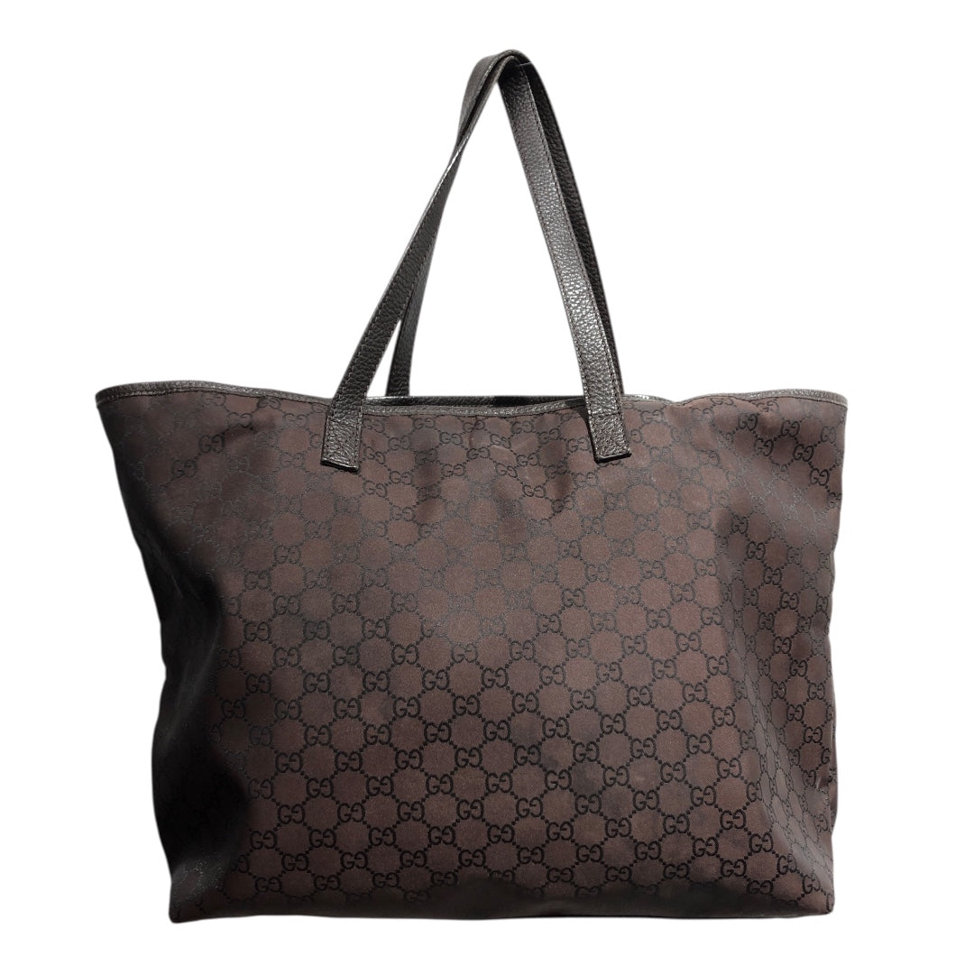 GUCCI/Tote Bag/Monogram/Cotton/BRW/LG Monogram Tote Bag w Charm view 2