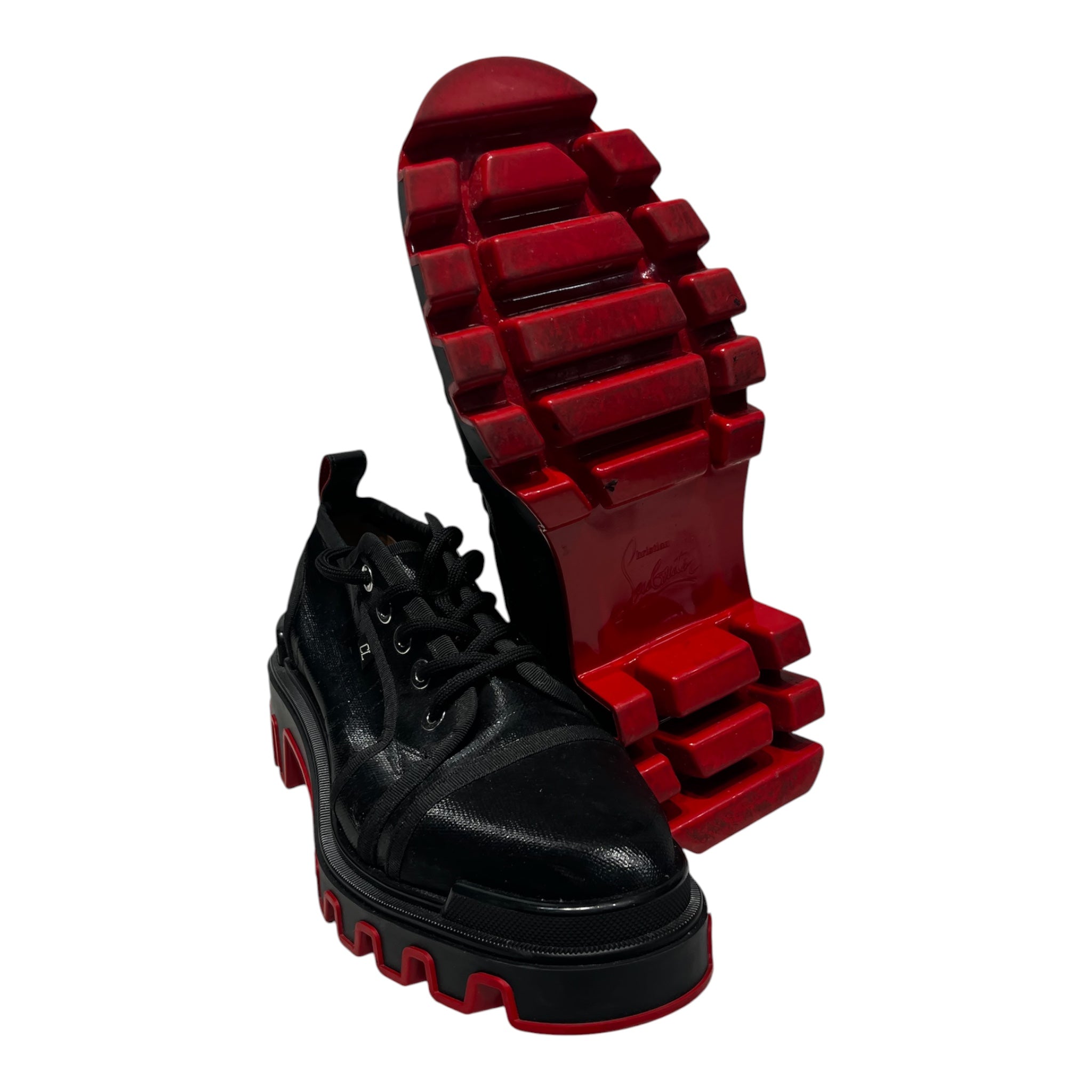 Christian Louboutin/Low-Sneakers/EU 43.5/Leather/BLK/panamic dune derbys view 3