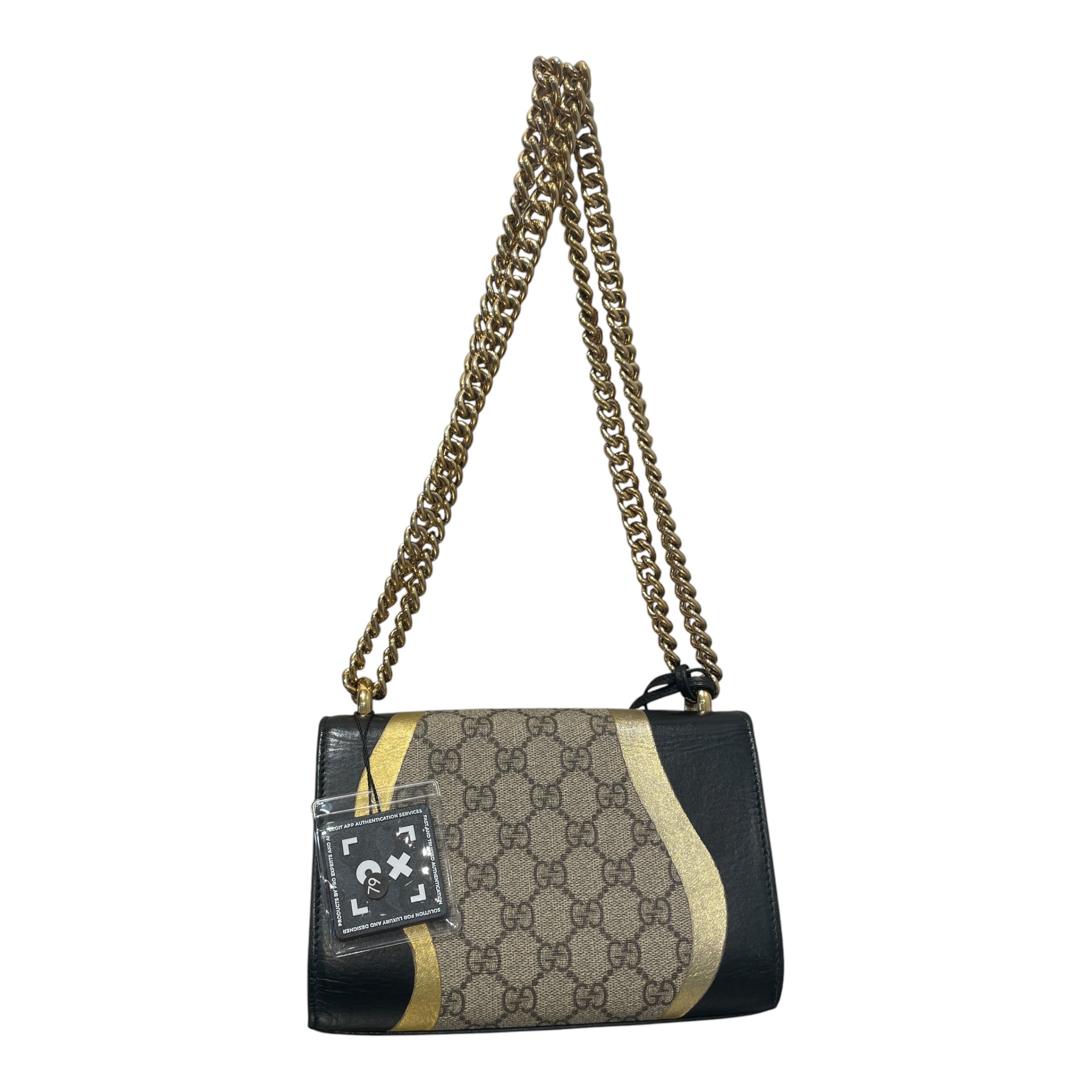 GUCCI/Cross Body Bag/Monogram/Leather/NVY/Padlock GG Supreme view 4
