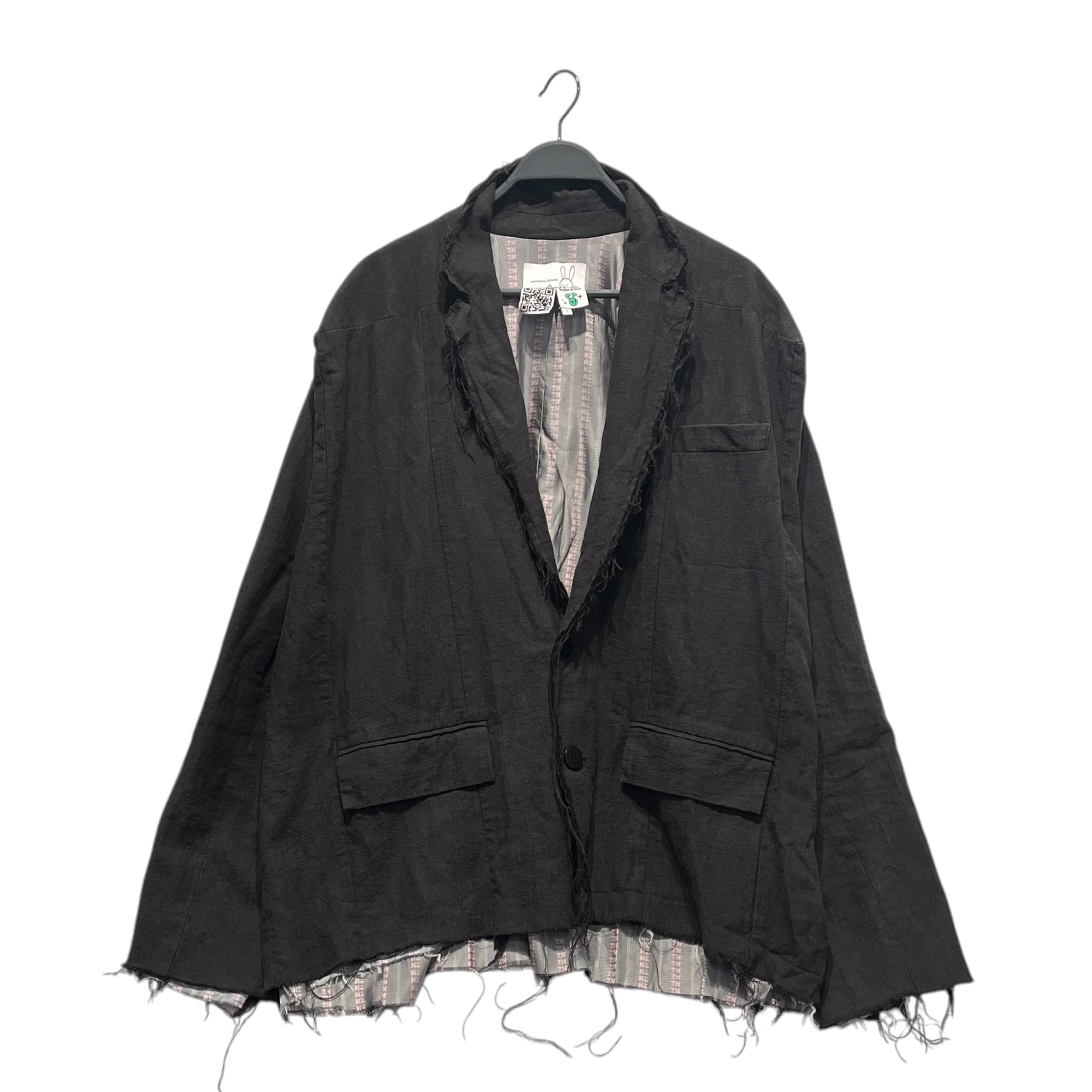 NZ(NATASHA ZINKO)/Tailored Jkt/L/Hemp/GRY/DISTRESSED BLAZER view 1