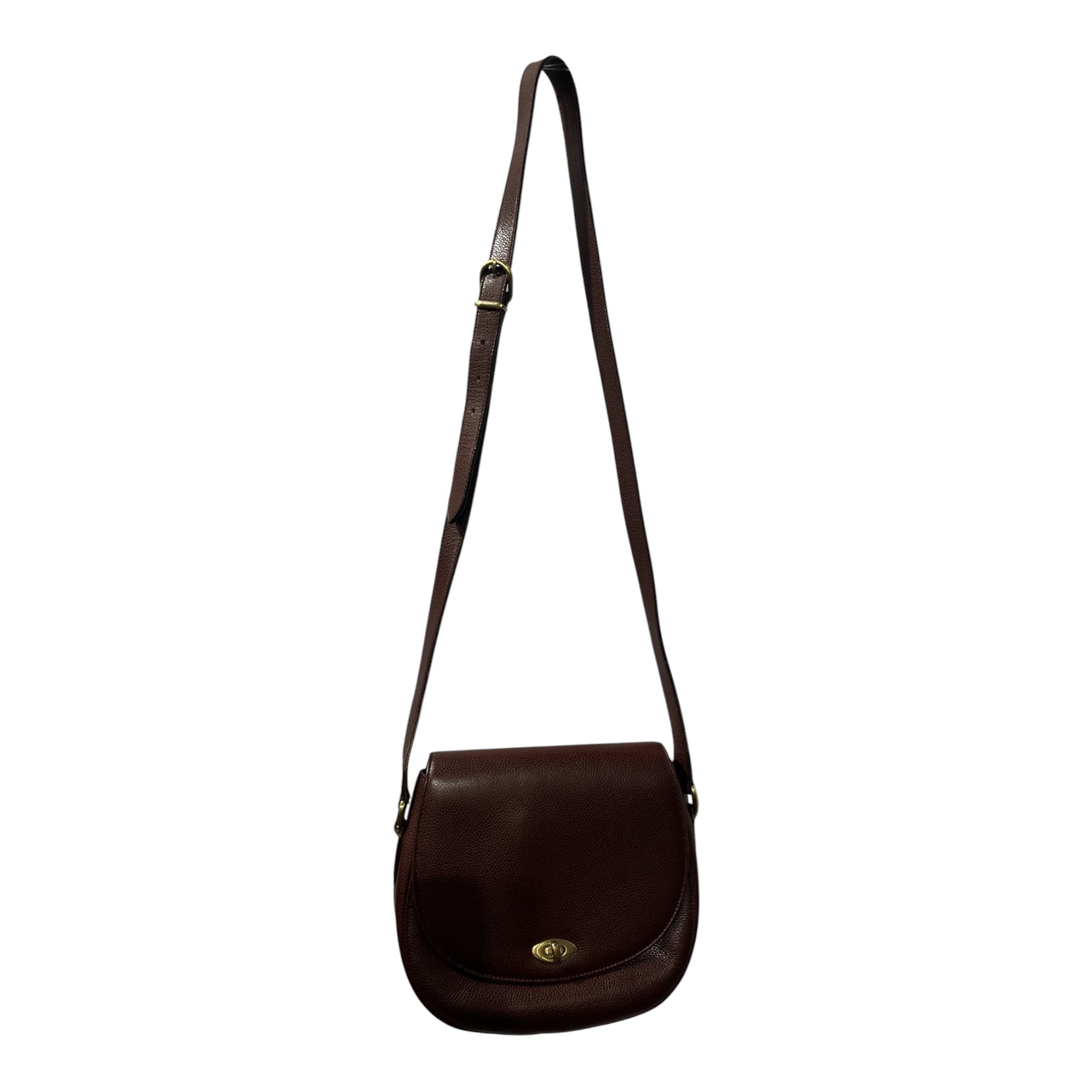 COACH/Cross Body Bag/Leather/BRW/MADISON CARLYLE GOLD TURN LOCK view 1
