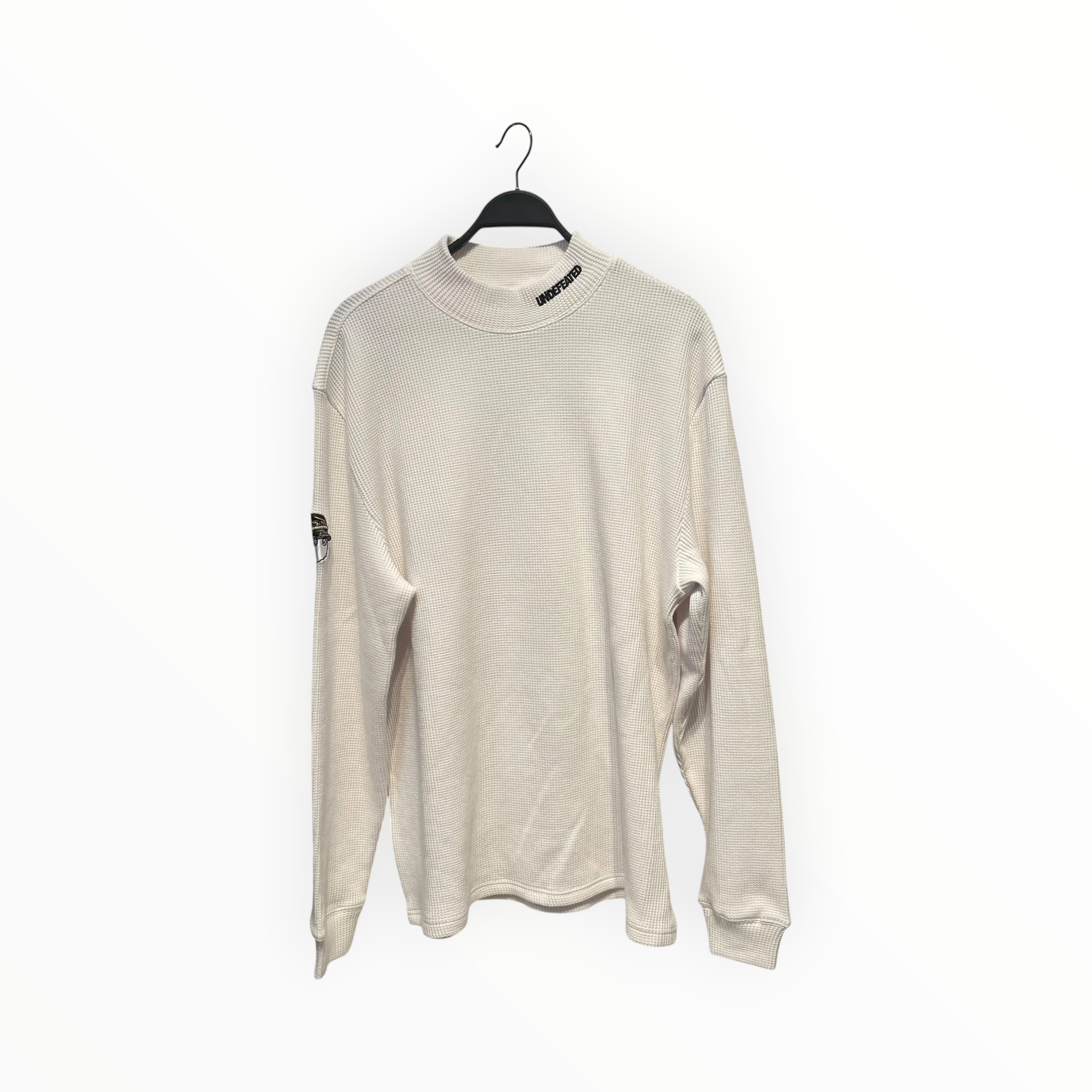 Malbon(MALBON GOLF)/LS T-Shirt/XL/Cotton/WHT/Turtle Neck/UNDEFEATED WAFFLE KNIT TOP view 1