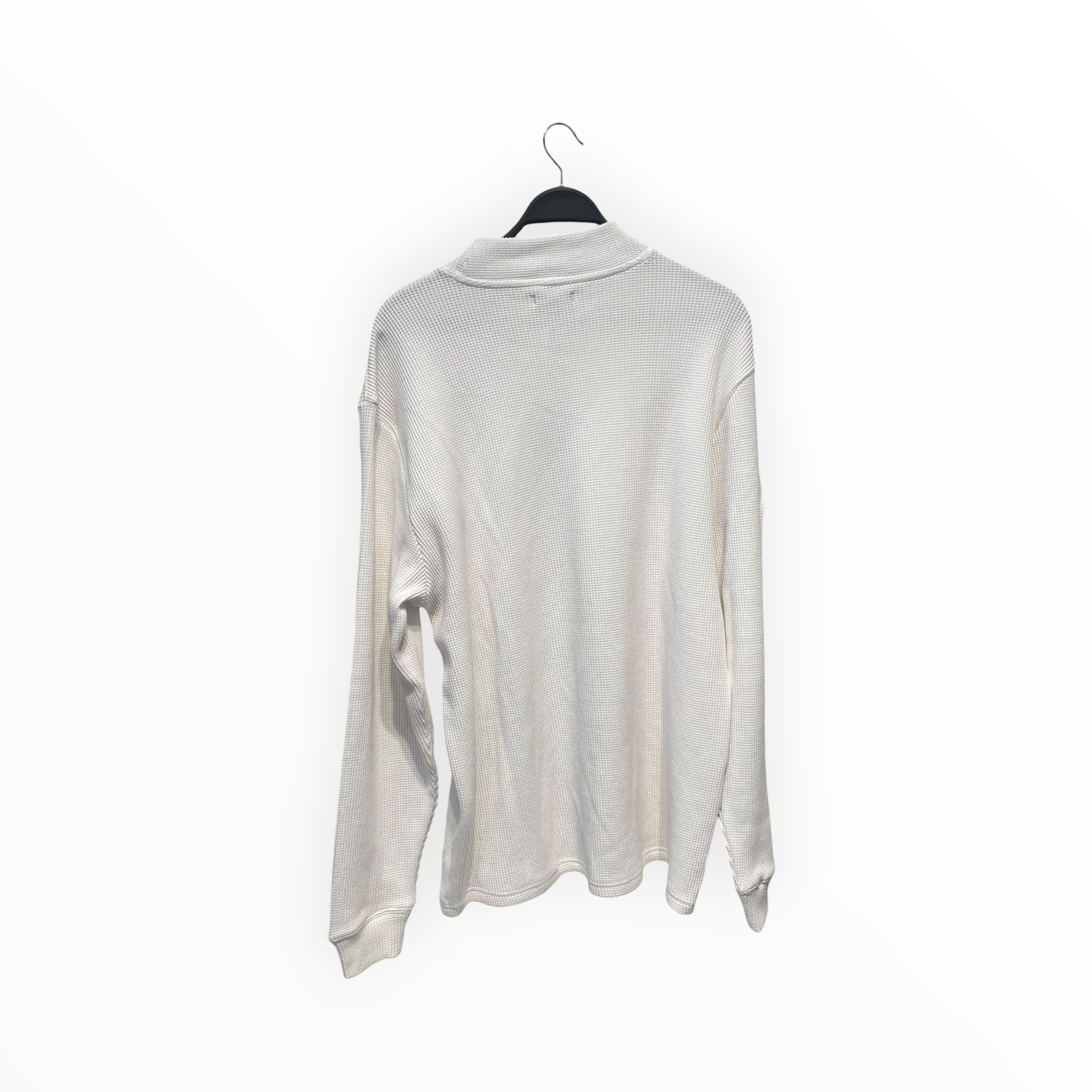 Malbon(MALBON GOLF)/LS T-Shirt/XL/Cotton/WHT/Turtle Neck/UNDEFEATED WAFFLE KNIT TOP view 2