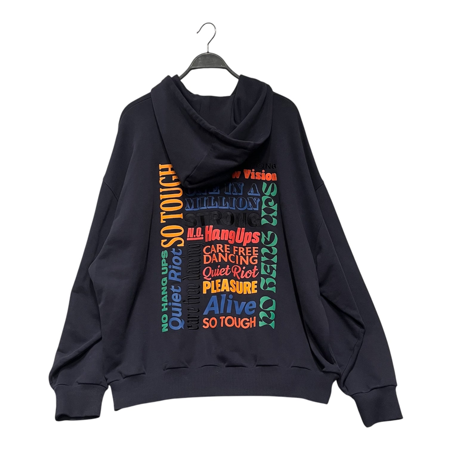 MARTINE ROSE/Hoodie/M/Cotton/NVY/ view 2