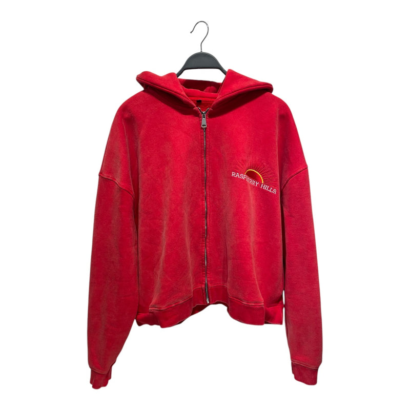 Raspberry Hills/Zip Up Hoodie/L/Cotton/RED/