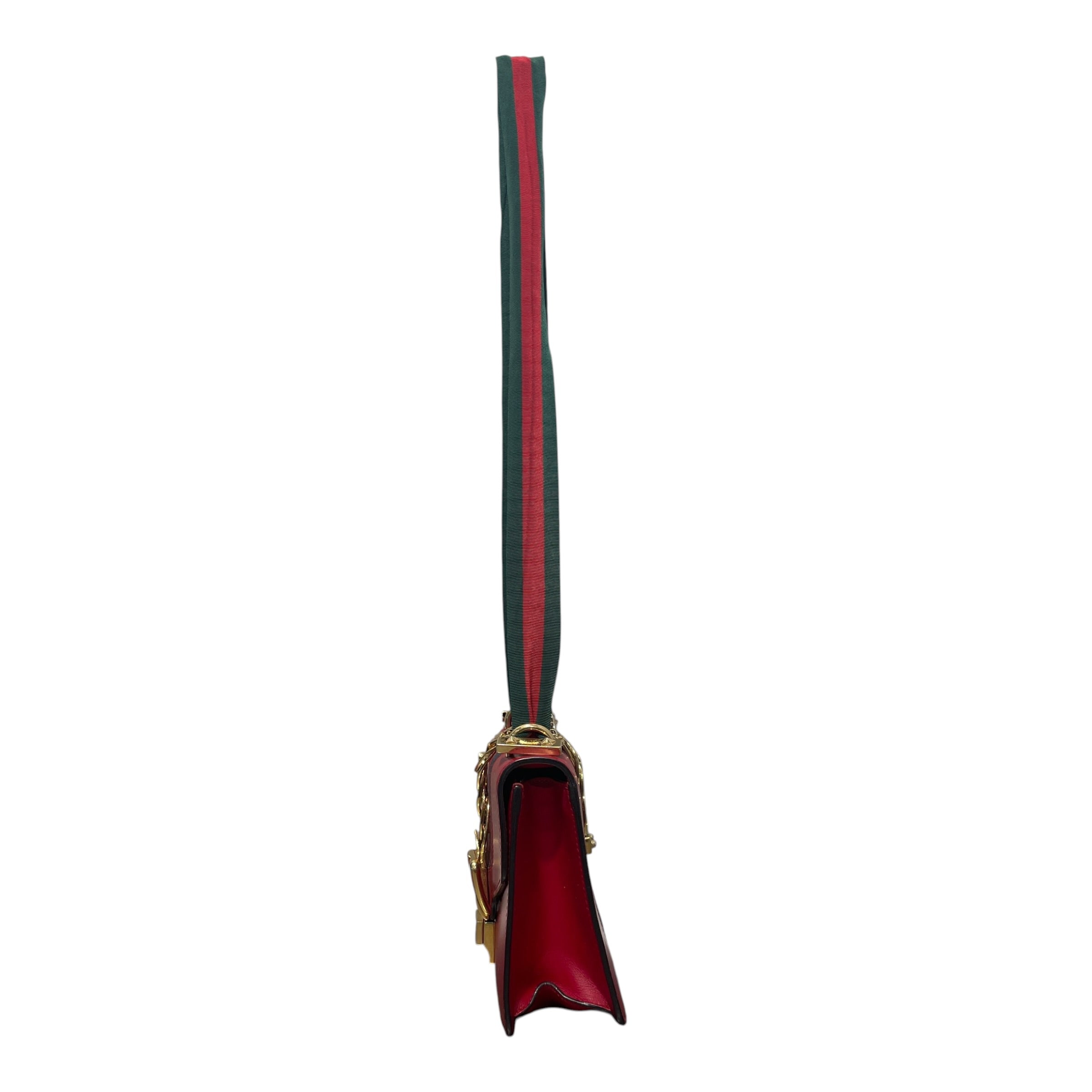 GUCCI/Cross Body Bag/Leather/RED/Sylvie Mini Chain view 3