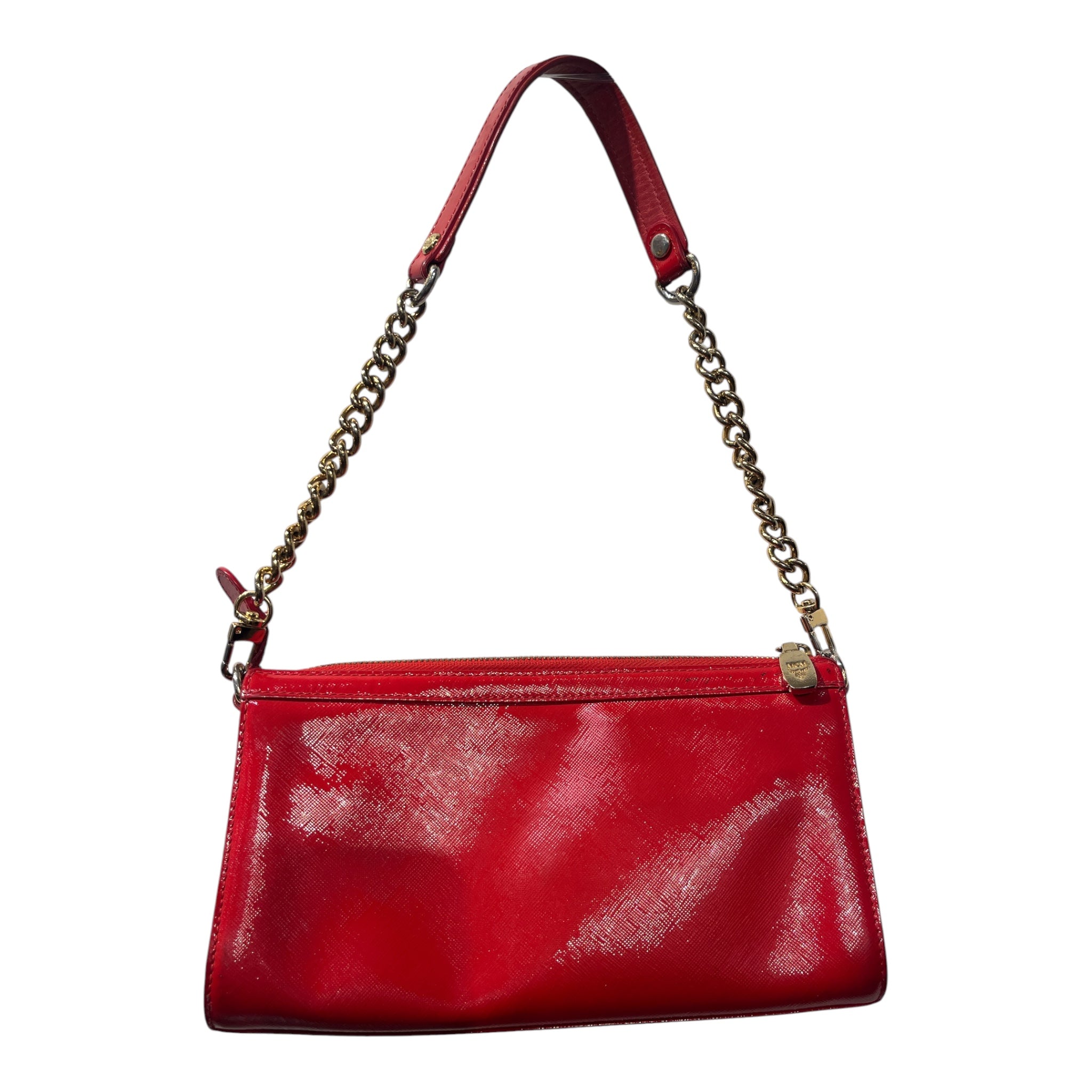 MCM/Hand Bag/Leather/RED/VINTAGE PATENT LEATHER GOLD view 2