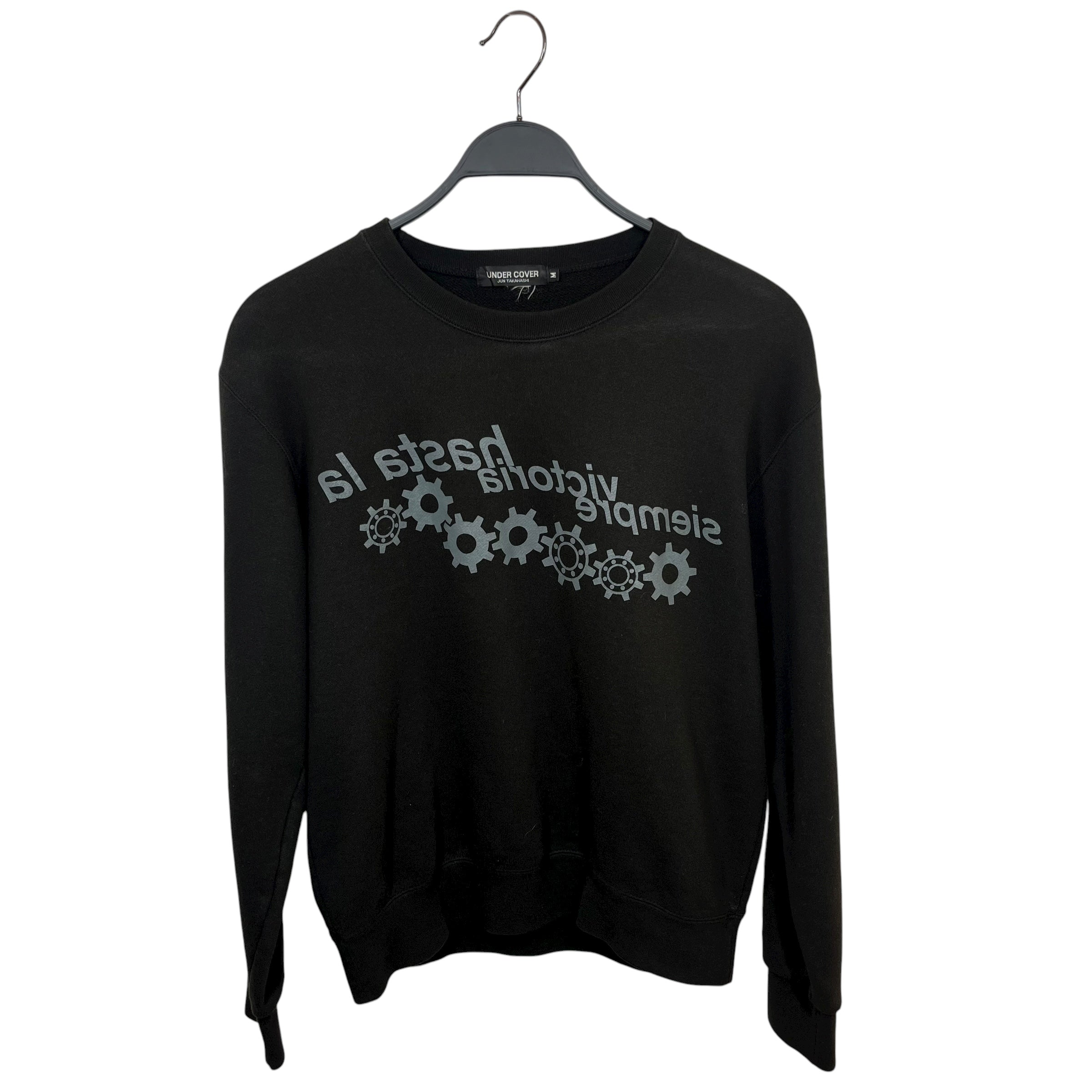 UNDERCOVER/Sweatshirt/M/Graphic/Cotton/BLK/Siempre Victoria Hasta La SS98 view 1