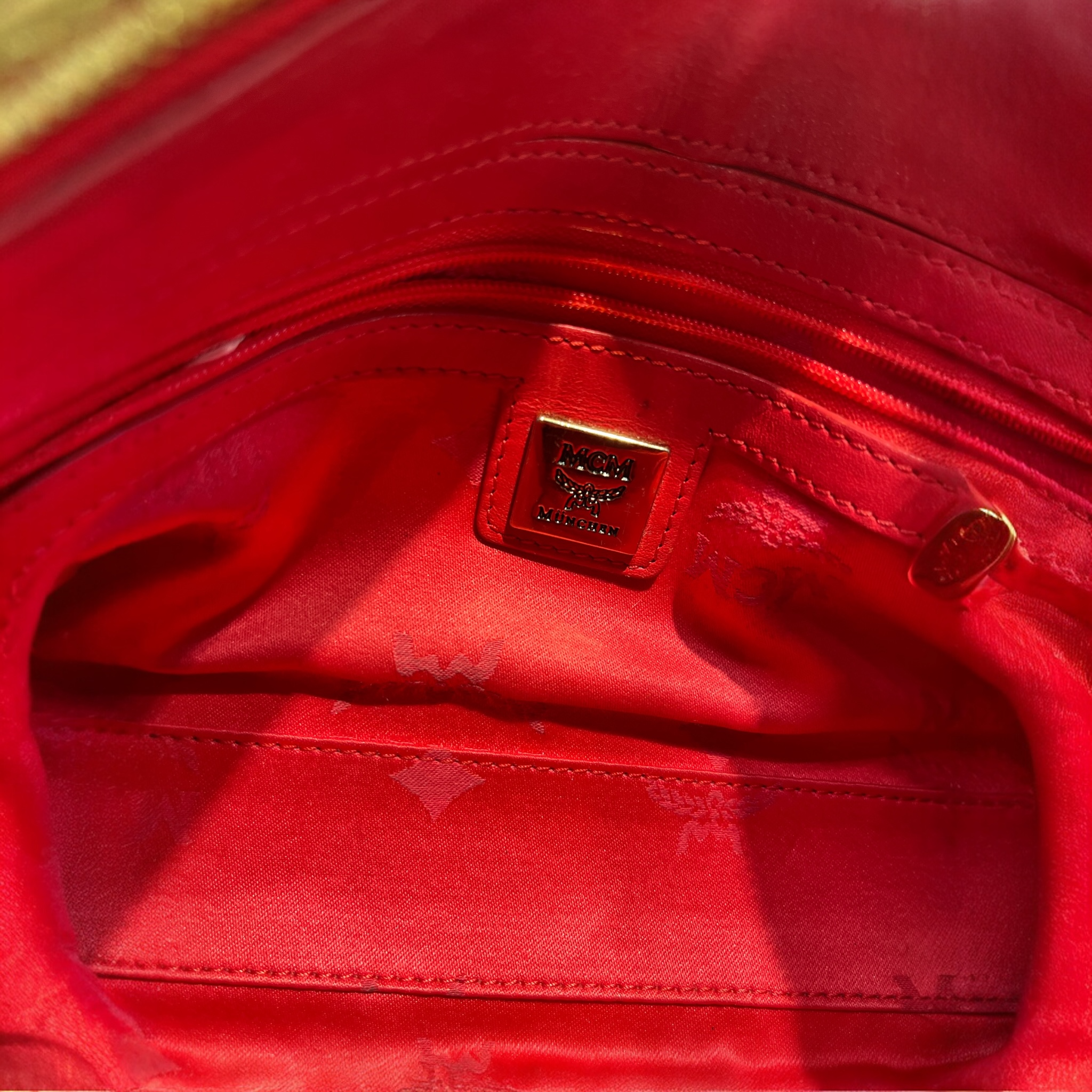 MCM/Hand Bag/Leather/RED/VINTAGE PATENT LEATHER GOLD view 5
