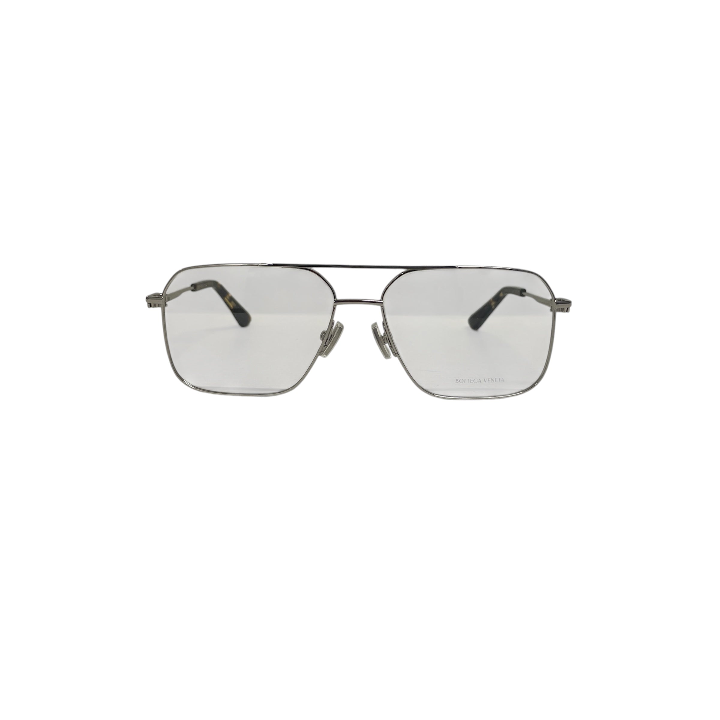 BOTTEGA VENETA/Glasses/Titanium/SLV/M's/full tortoise view 1