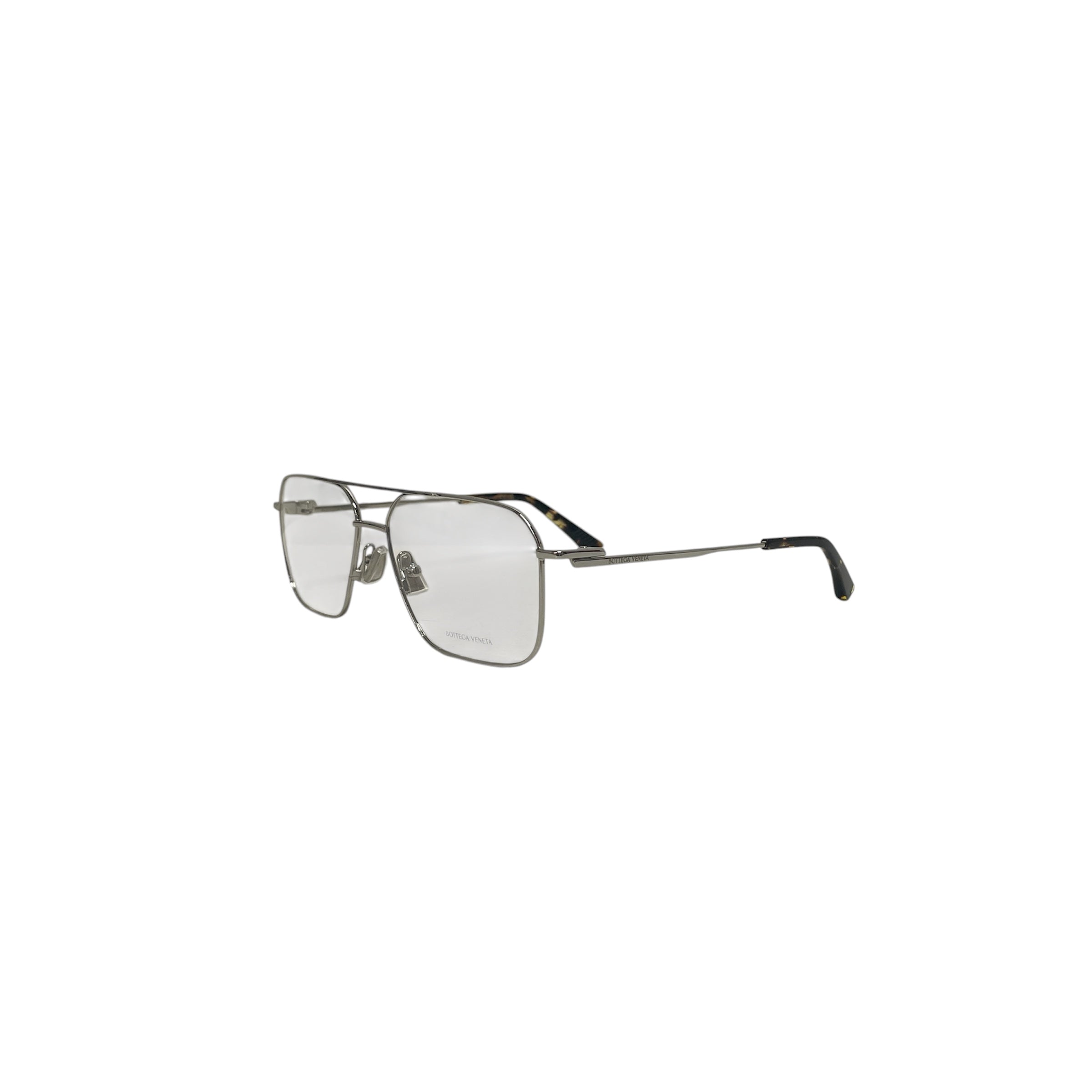 BOTTEGA VENETA/Glasses/Titanium/SLV/M's/full tortoise view 2