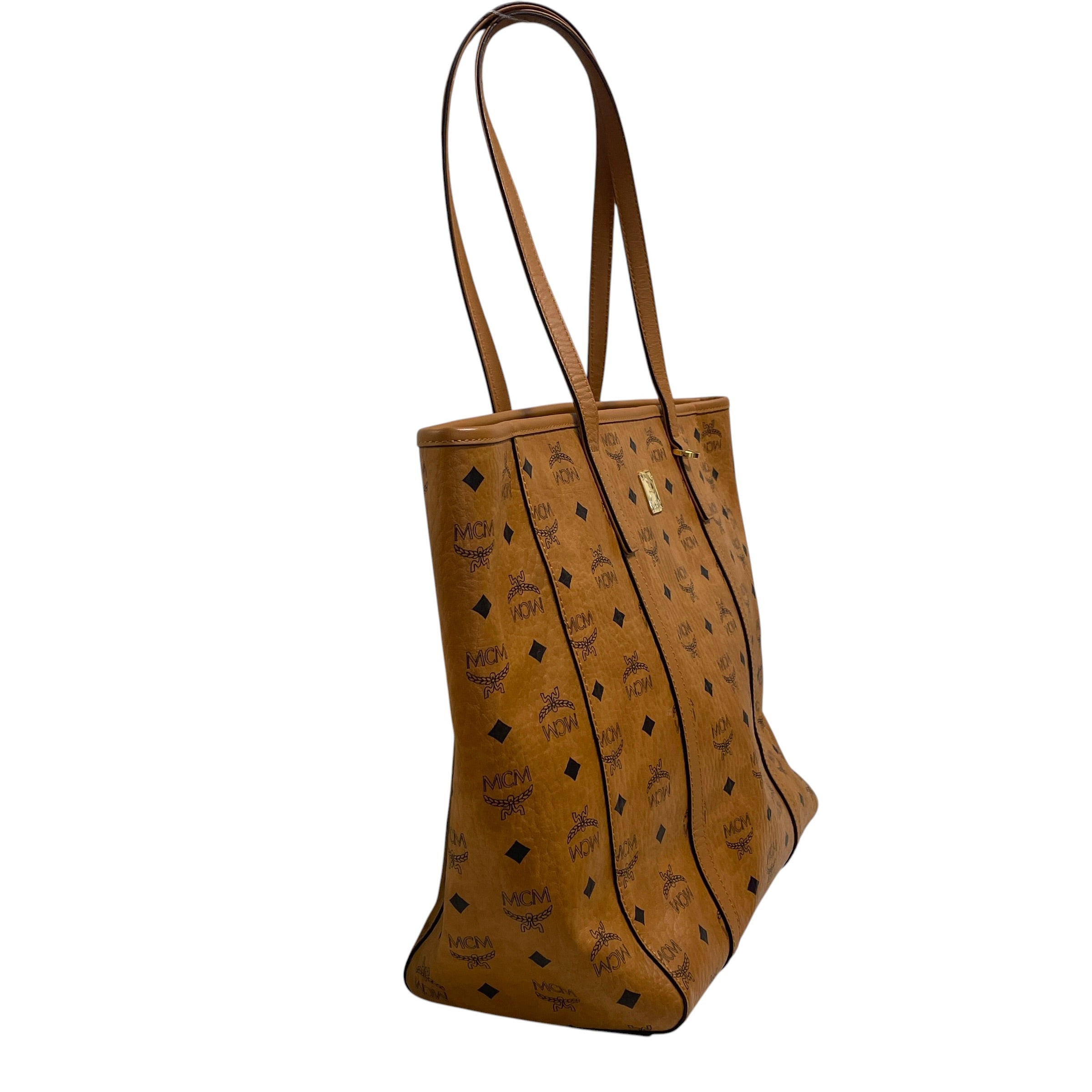 MCM/Tote Bag/Monogram/Leather/CML/BLK MNOGRM/ GLD HARDWARE/ TOTE view 3