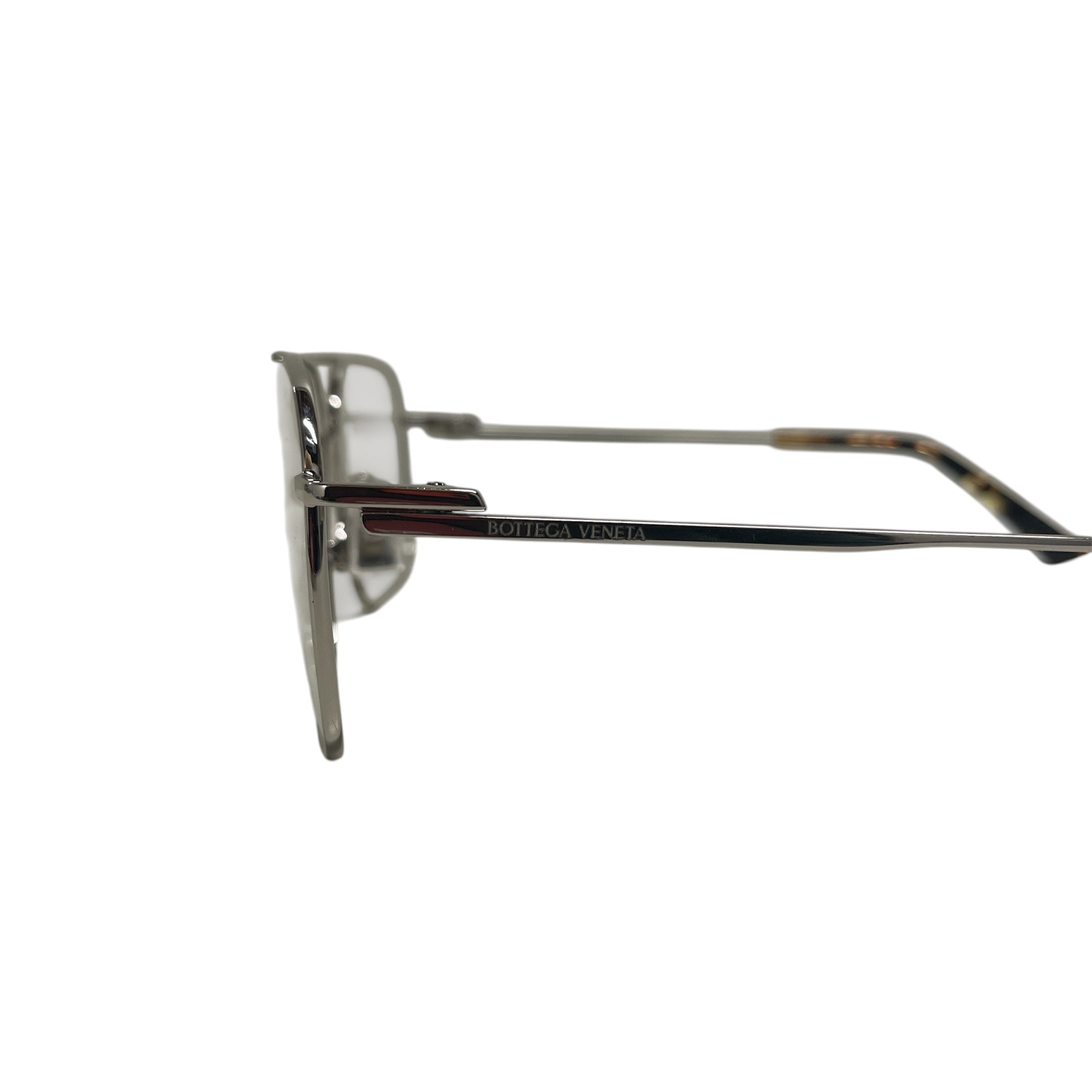 BOTTEGA VENETA/Glasses/Titanium/SLV/M's/full tortoise view 3