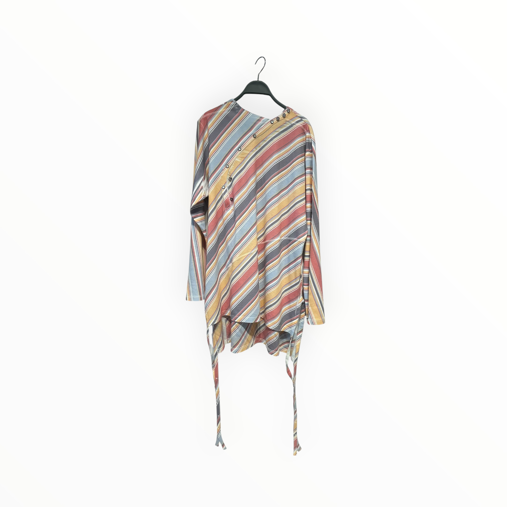 Levi's/Kiko Kostadinov/Shirt Dress/XL/Stripe/Cotton/MLT/DIAGONAL STRIPE AND BUTTONS view 2
