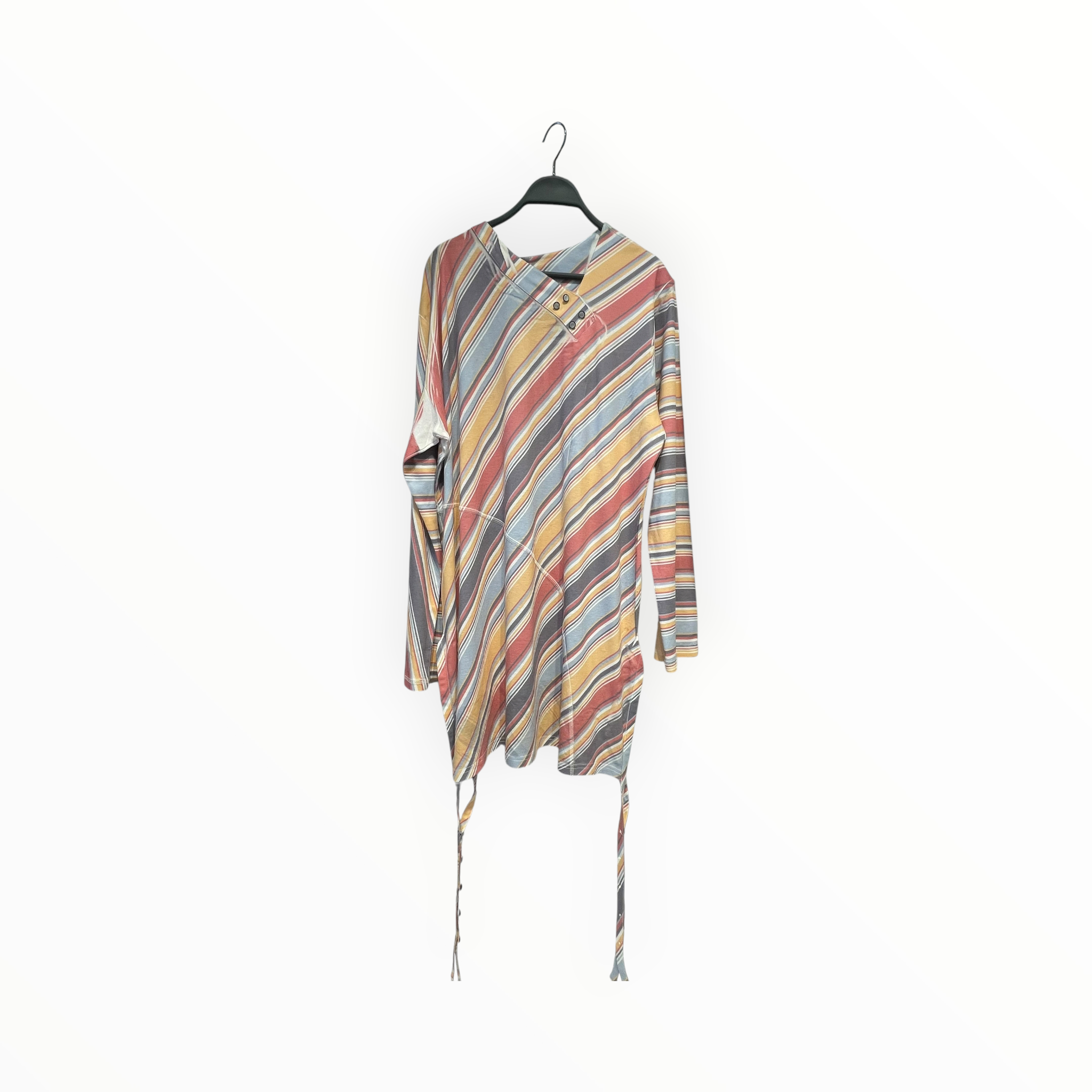 Levi's/Kiko Kostadinov/Shirt Dress/XL/Stripe/Cotton/MLT/DIAGONAL STRIPE AND BUTTONS view 1