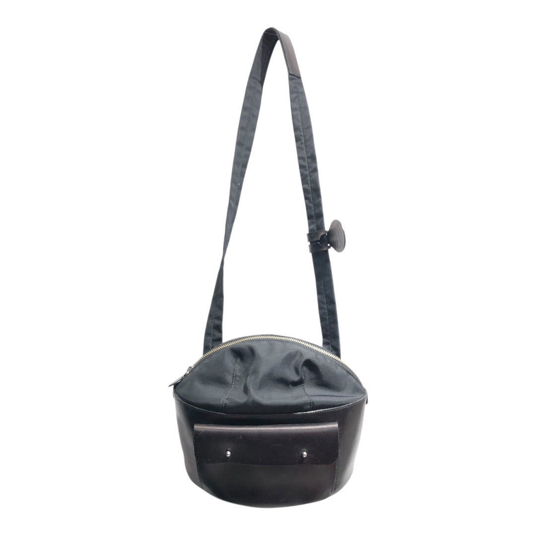 Jean Paul Gaultier/Cross Body Bag/Leather/BLK/Small shoulder bag w zipper view 1