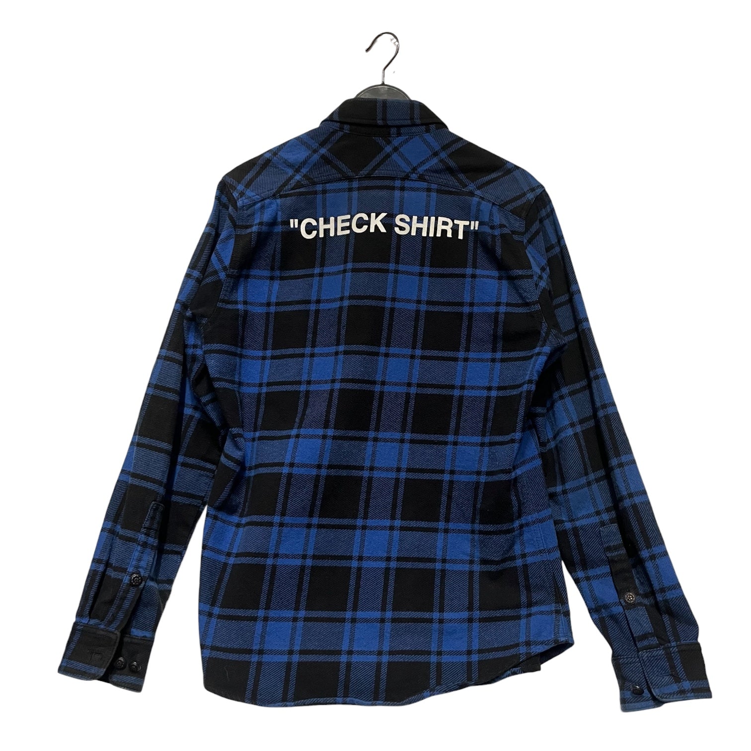 OFF-WHITE/LS Shirt/S/Cotton/NVY/Plaid/ view 1