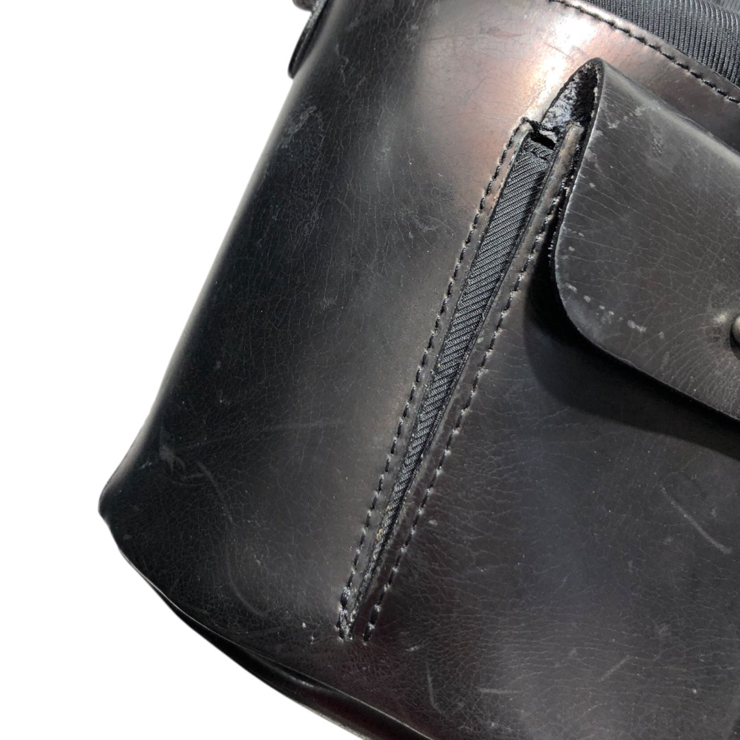 Jean Paul Gaultier/Cross Body Bag/Leather/BLK/Small shoulder bag w zipper view 5