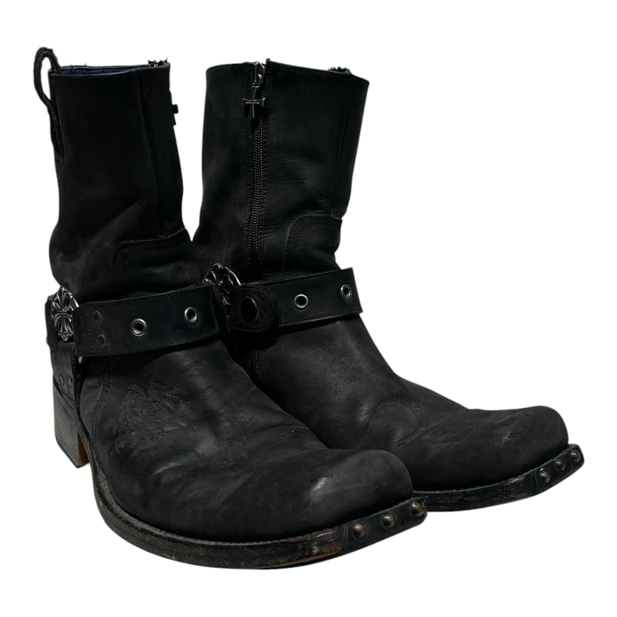 Mark Nason/Cowboy Boots/US 8.5/Leather/BLK/Dragon Engraved view 1