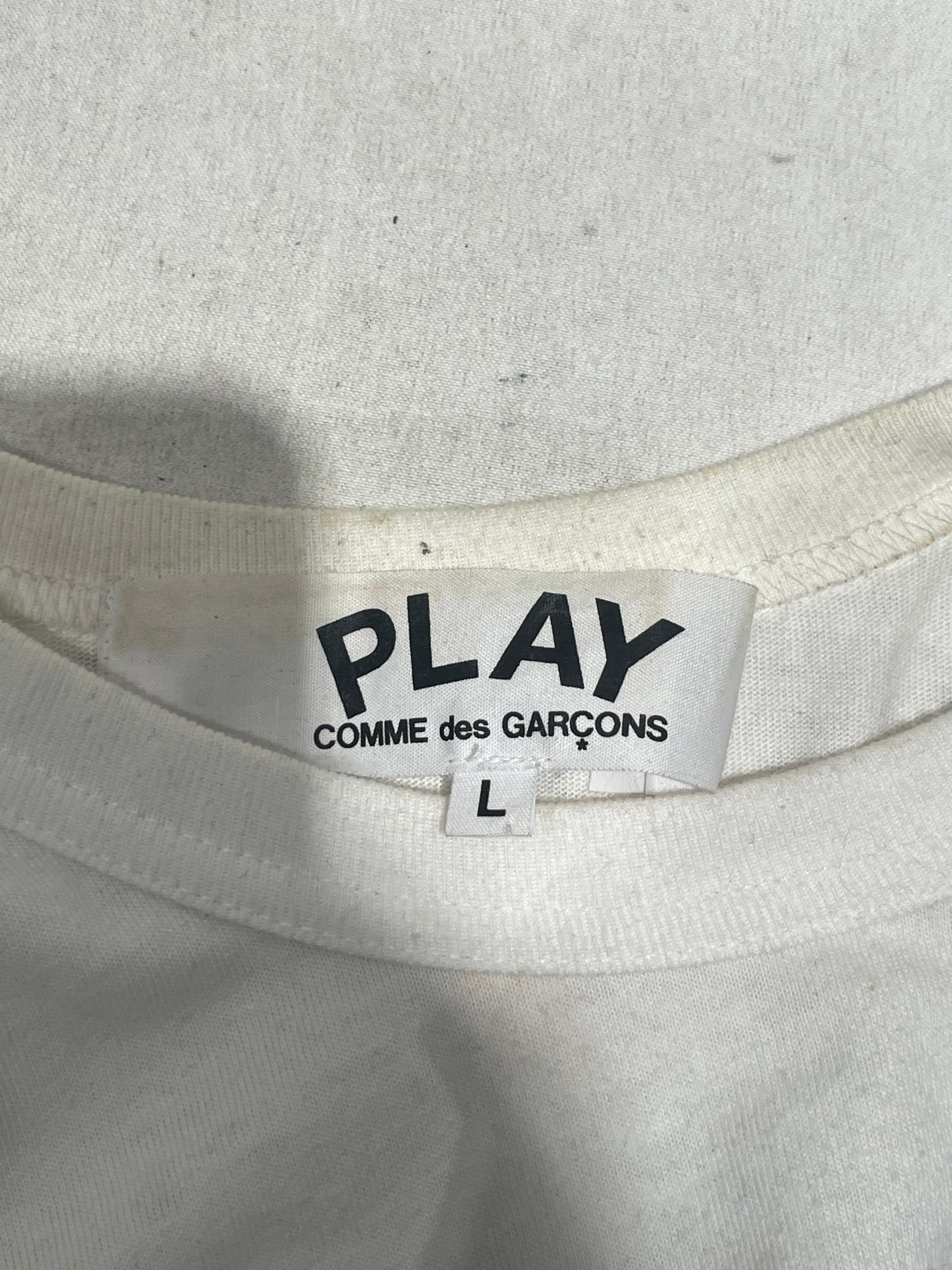 COMME des GARCONS/T-Shirt/L/Cotton/WHT/Polka Dot Heart Mini Red Heart view 3