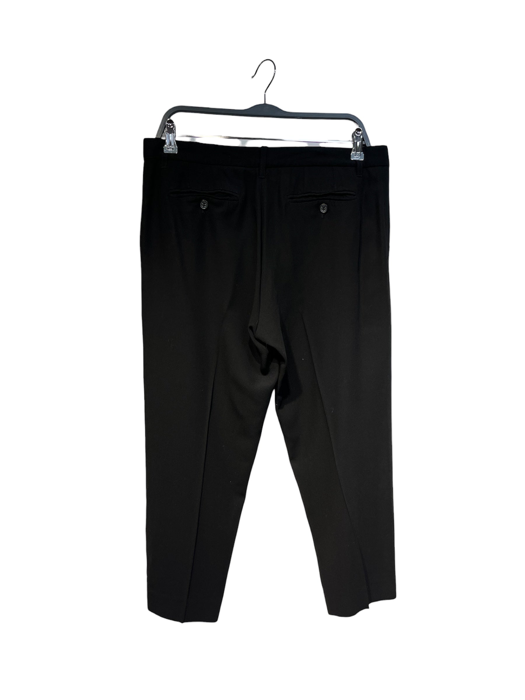 ANN DEMEULEMEESTER/Cropped Pants/42/Cotton/BLK/ view 2
