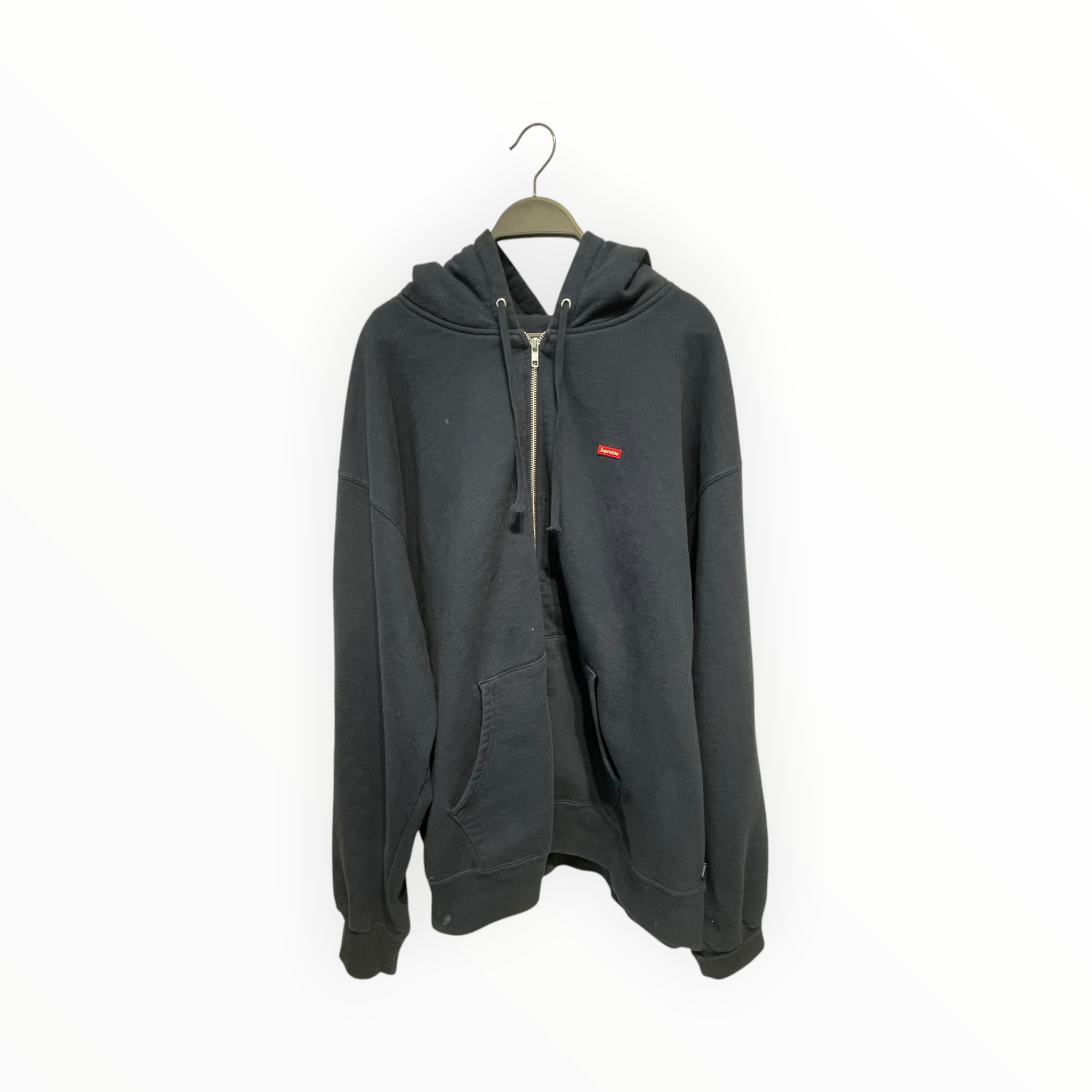 Supreme/Zip Up Hoodie/XXL/Cotton/NVY/ view 1