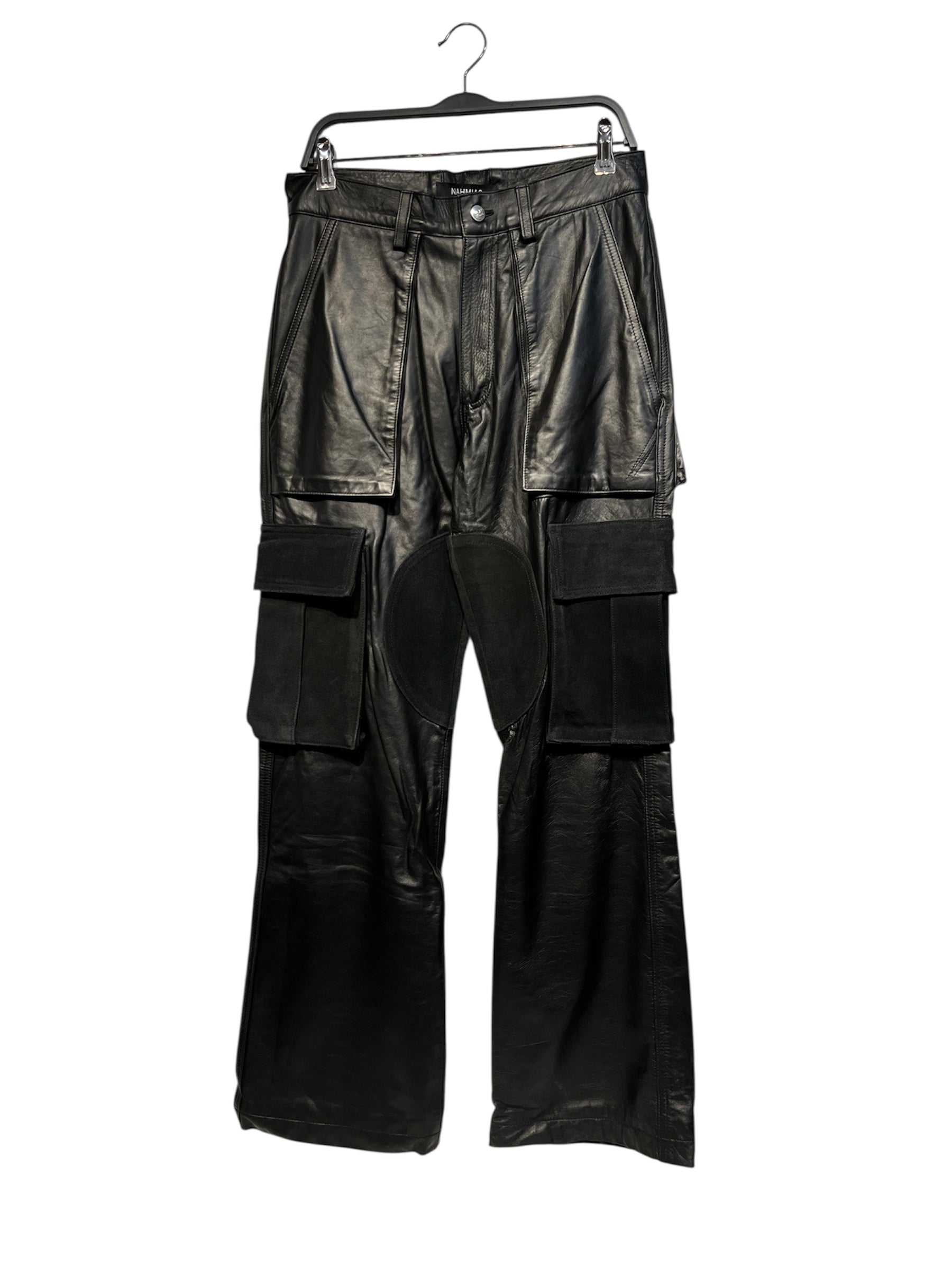 NAHMIAS/Straight Pants/L/Leather/BLK/ view 1
