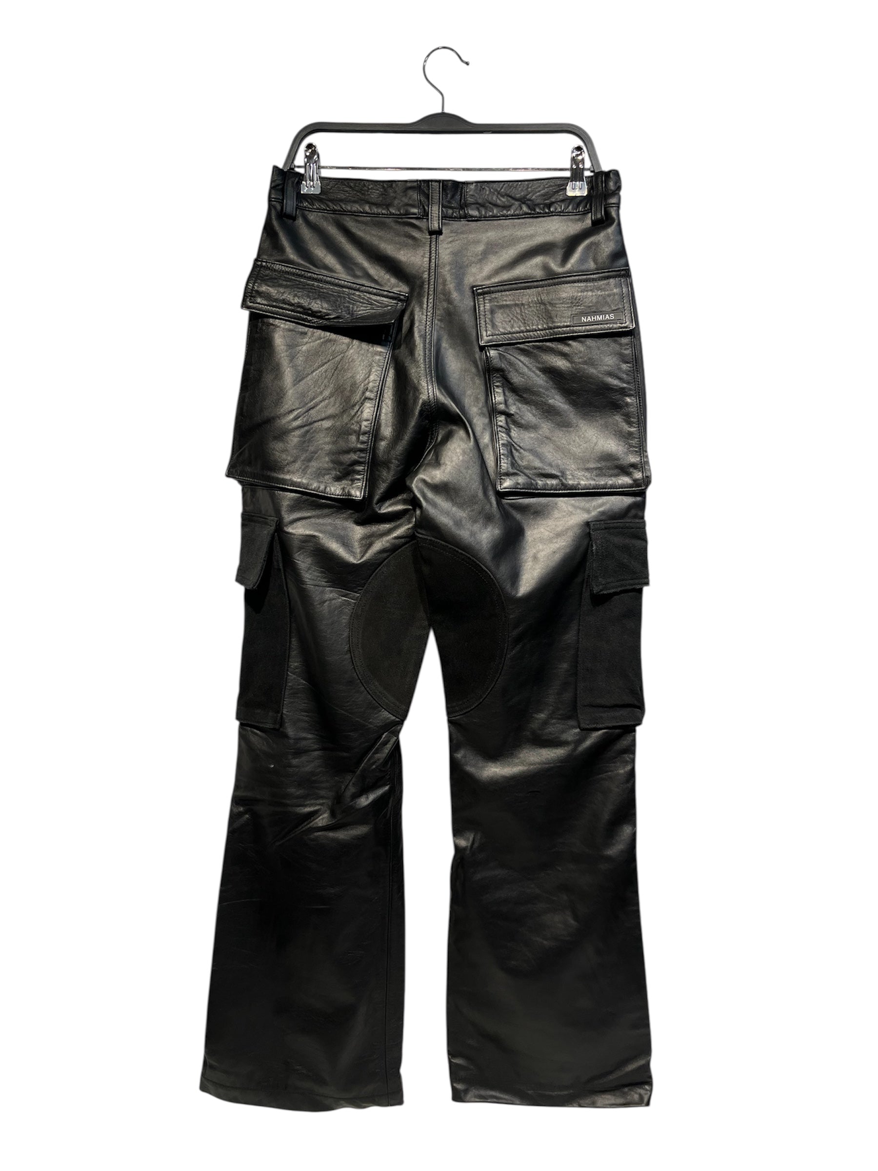 NAHMIAS/Straight Pants/L/Leather/BLK/ view 2