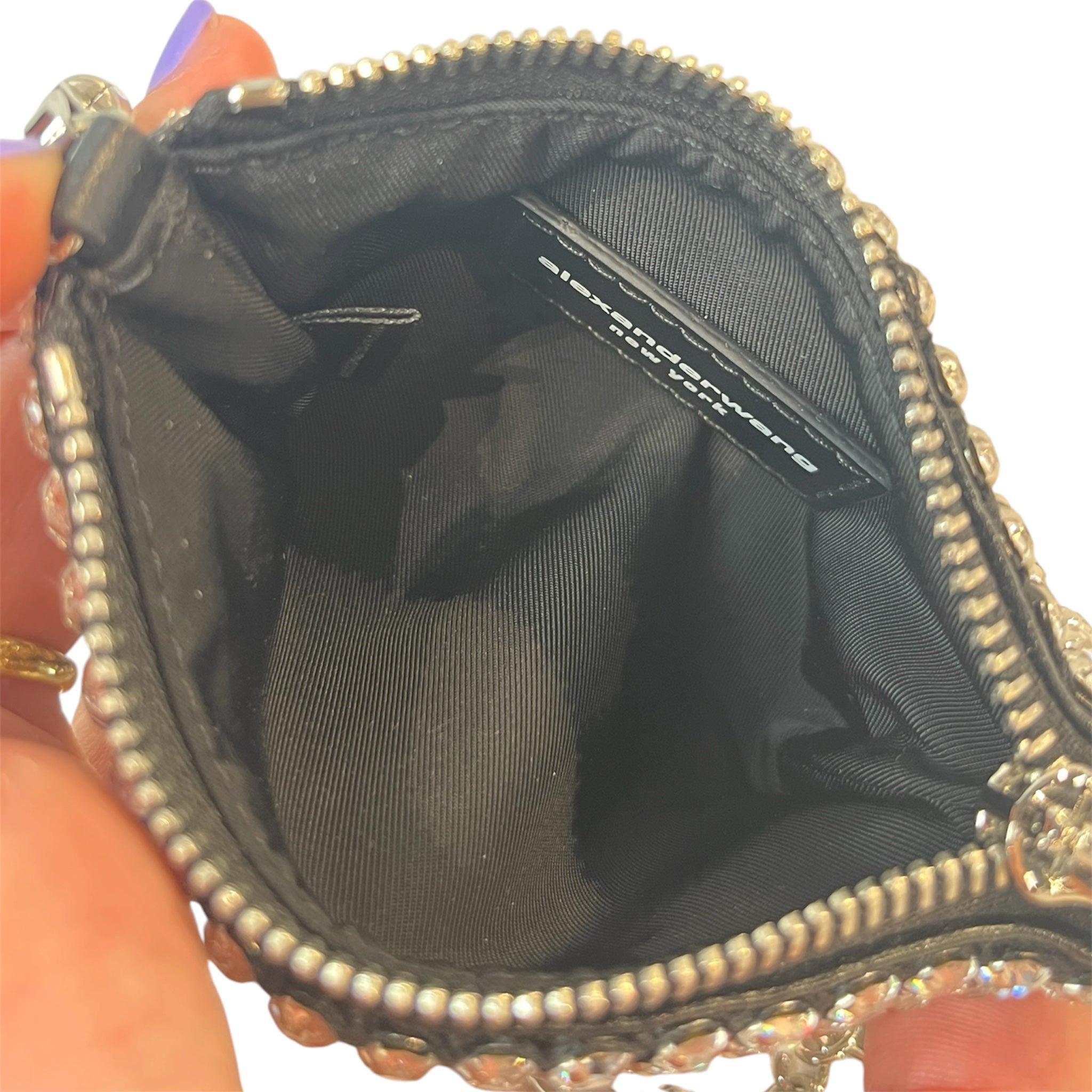 Alexander Wang/Cross Body Bag/Glitter/SLV/Alexander Wang Heiress Purse view 5