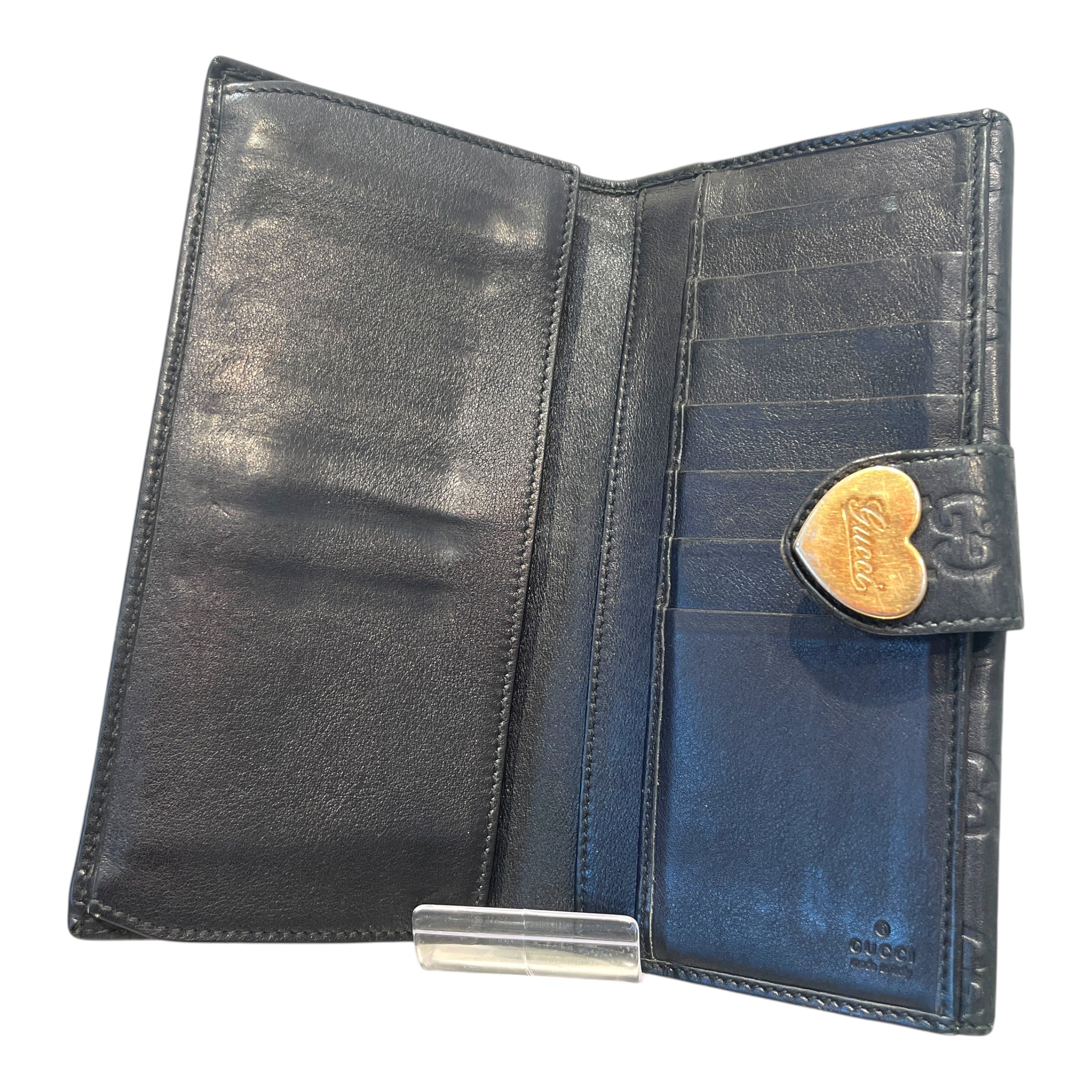 GUCCI/Wallet/Leather/BLK/GUCISSIMA LEATHER Wallet view 3
