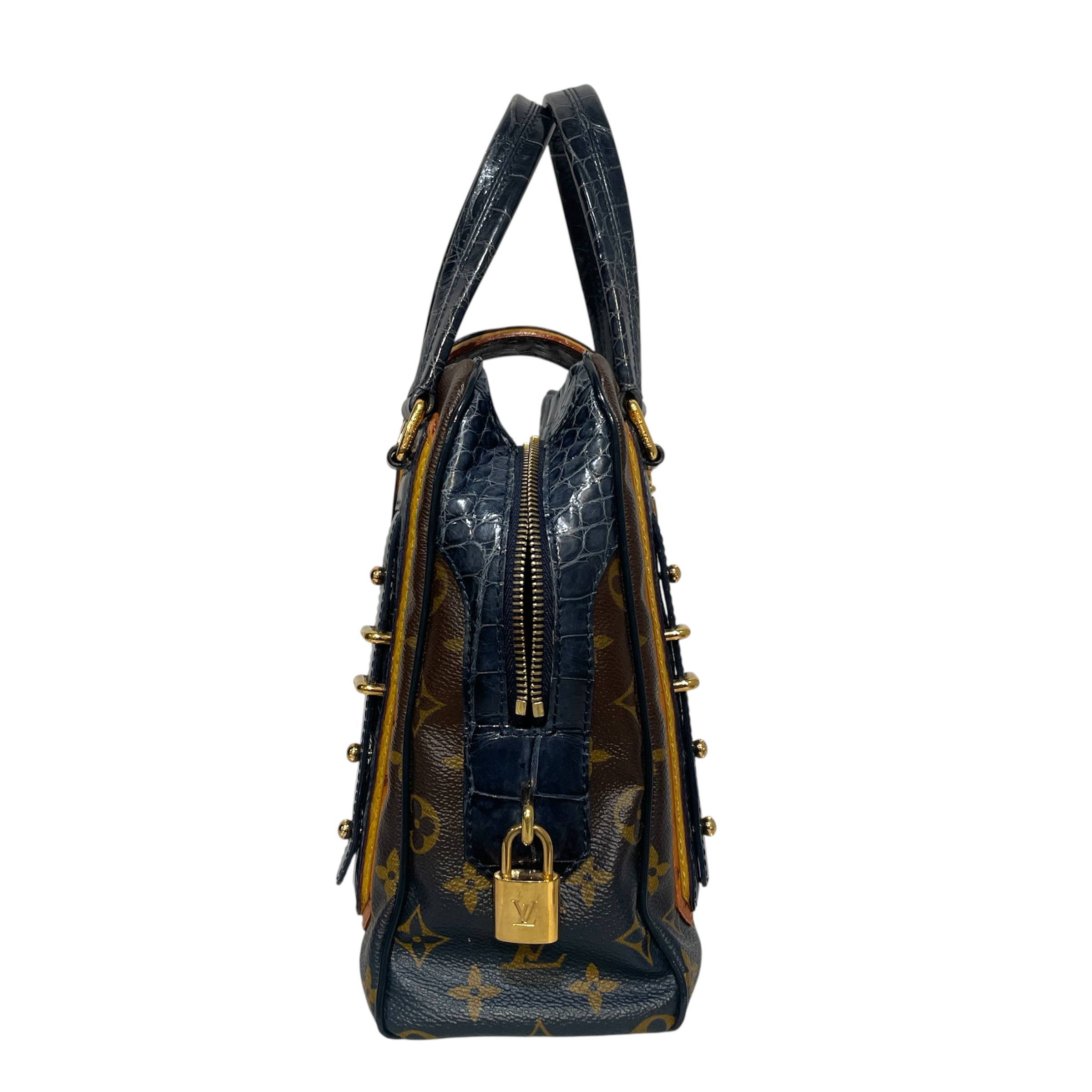 LOUIS VUITTON/Hand Bag/Monogram/Leather/BRW/Mirage Delft Exotic view 2