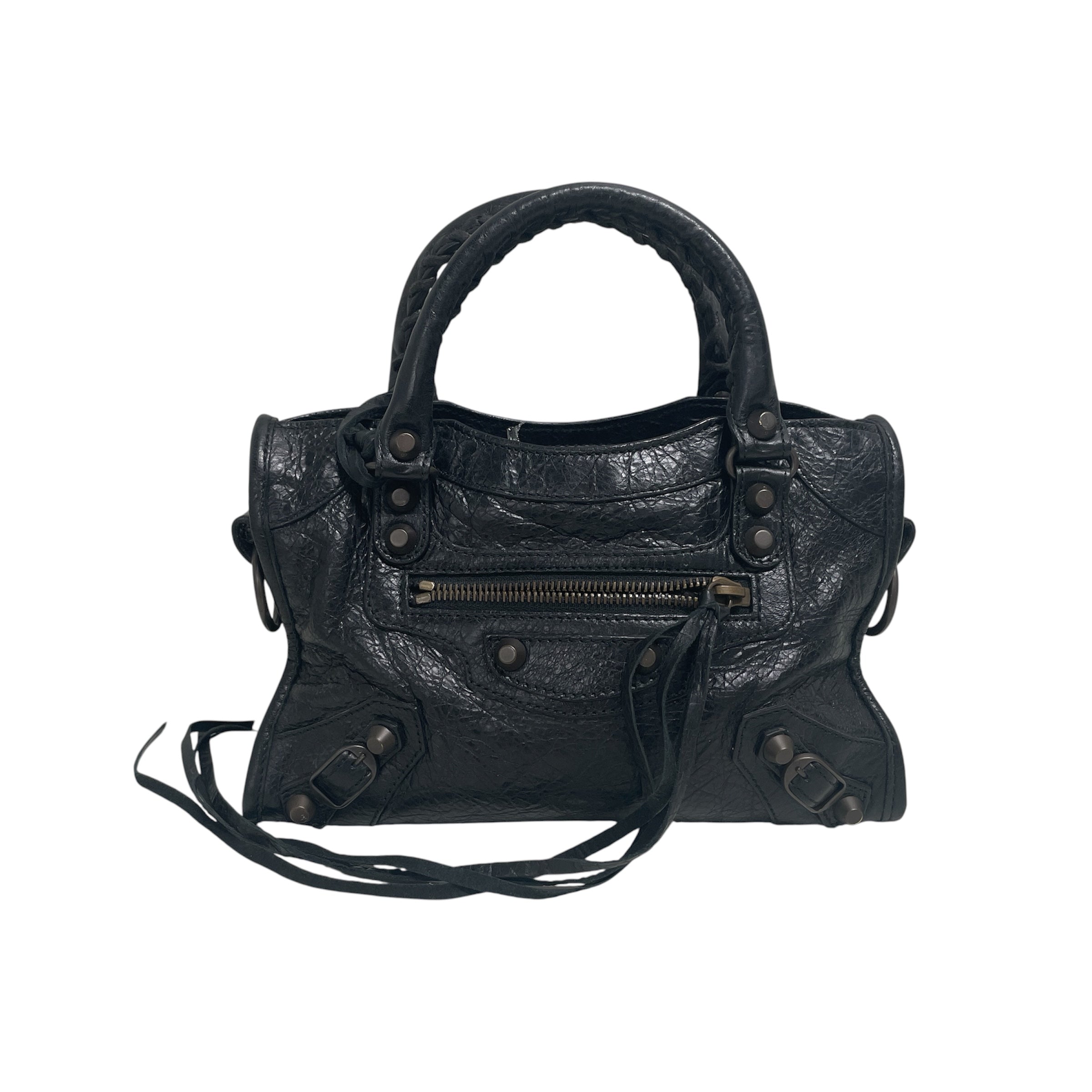 BALENCIAGA/Bag/Leather/BLK/MIRROR ATTACH SMALL CITY view 1
