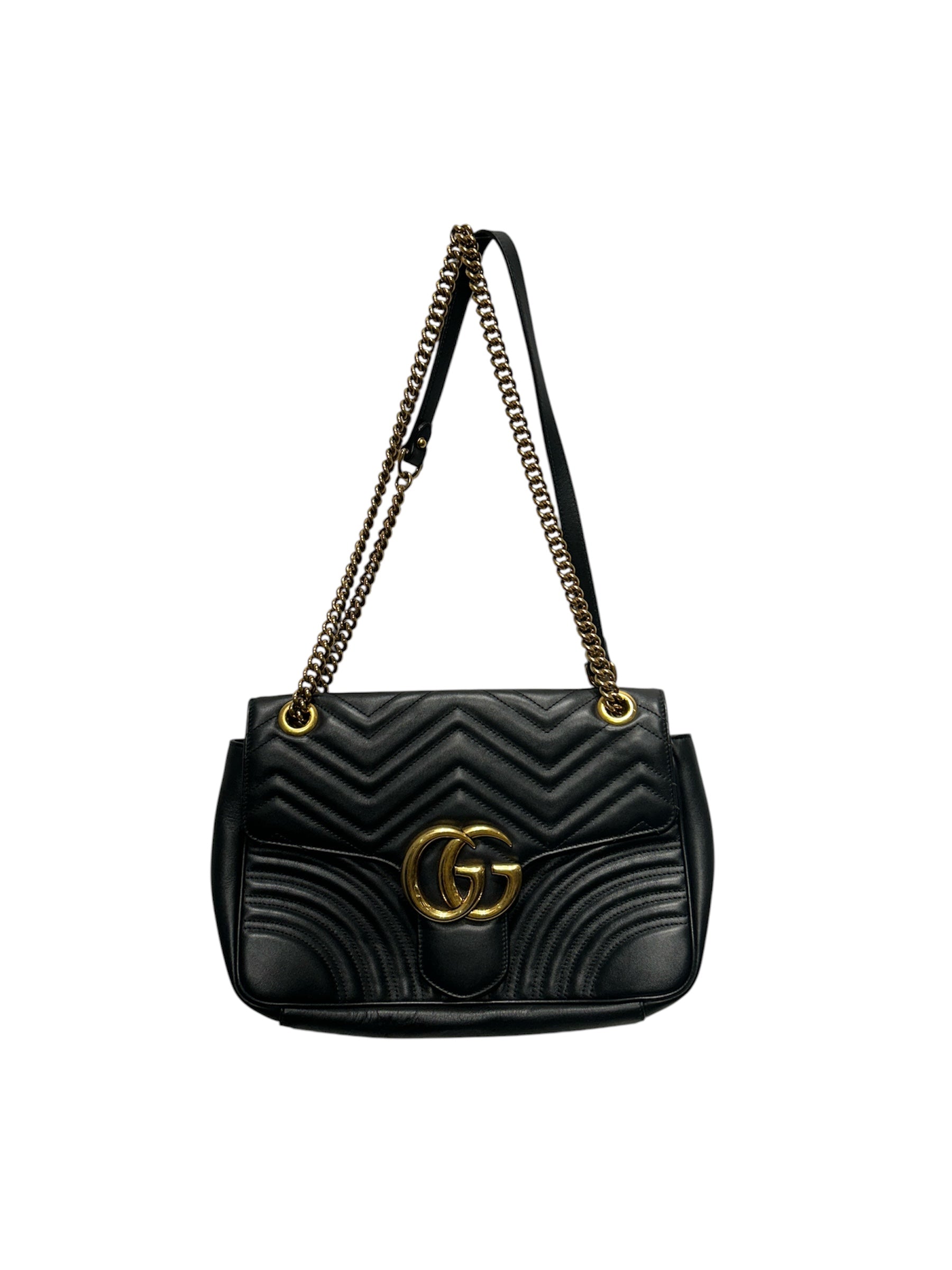 GUCCI/Bag/Leather/BLK/MARMOT MEDIUM BAG view 1